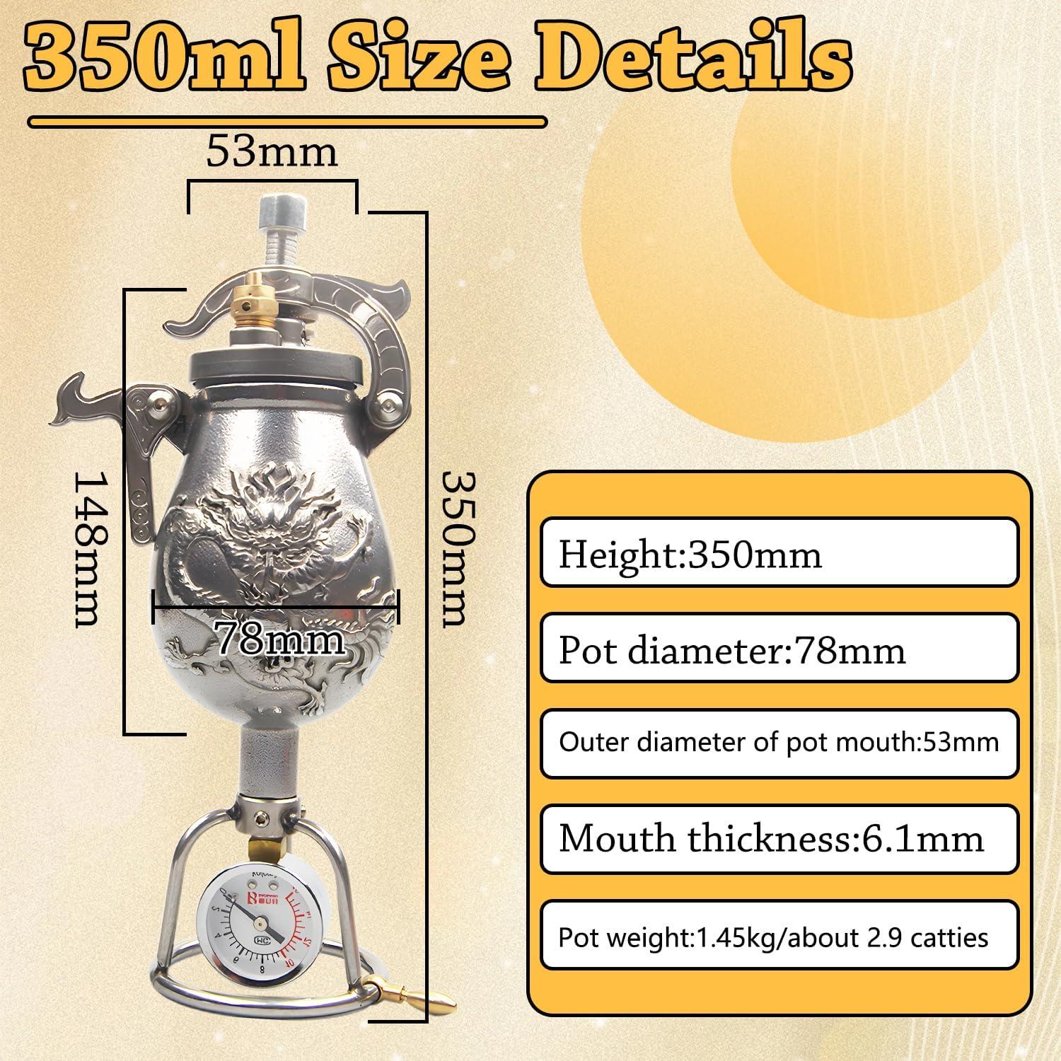 Máquina de Palomitas Manual Jvsufuik 350ml Acero Inoxidable