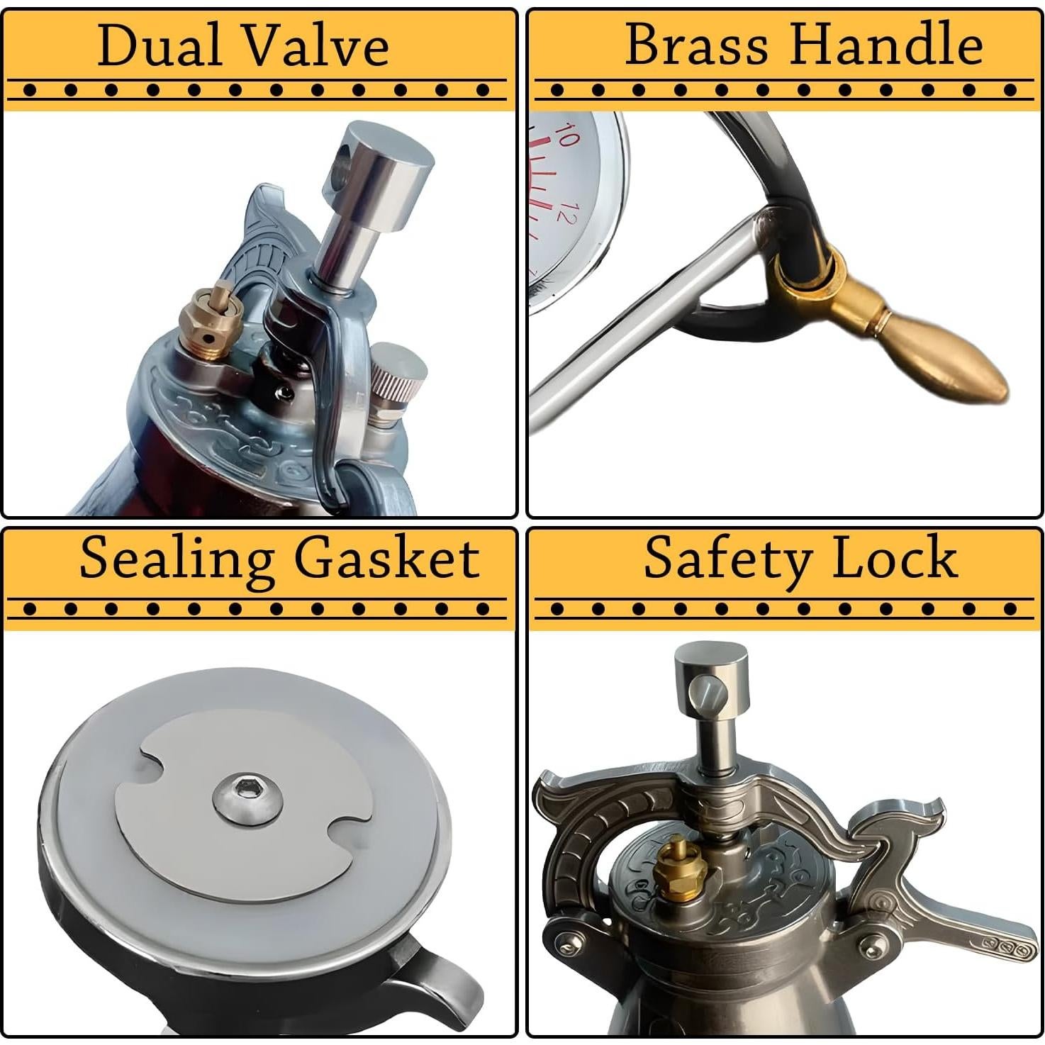 Máquina de Palomitas Manual Jvsufuik 350ml Acero Inoxidable