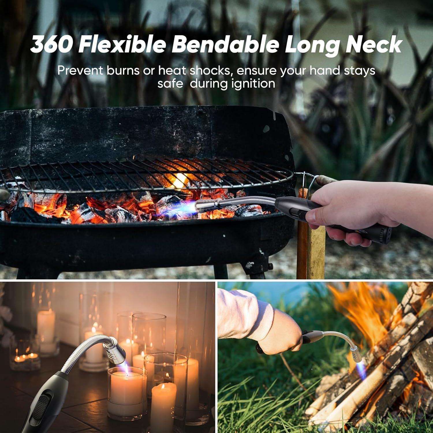 Encendedor de Butano Largo YZLighter 28.7 cm Ajustable a Prueba de Viento