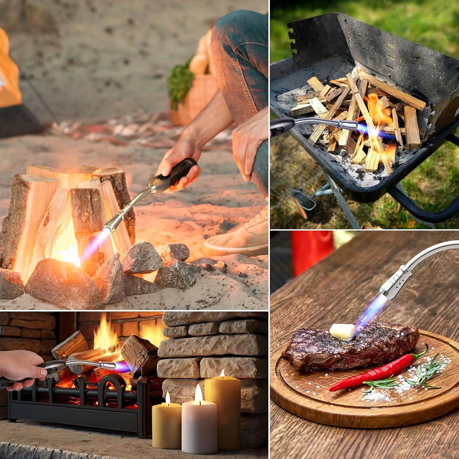 Encendedor de Butano Largo YZLighter 28.7 cm Ajustable a Prueba de Viento