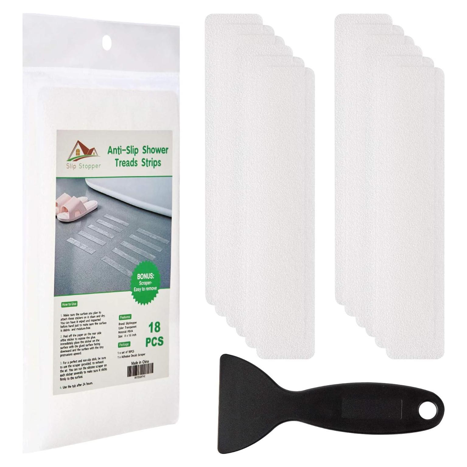 Tiras Antideslizantes Slip Stopper 18 PCS 20.3x4.1 cm