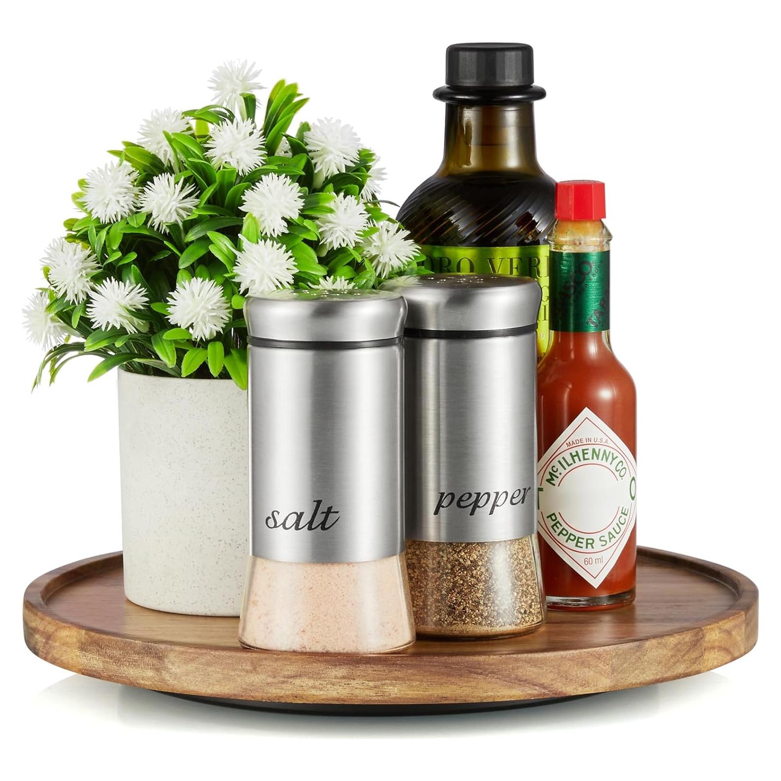 Organizador giratorio Lazy Susan Bivvclaz 23 cm Acacia