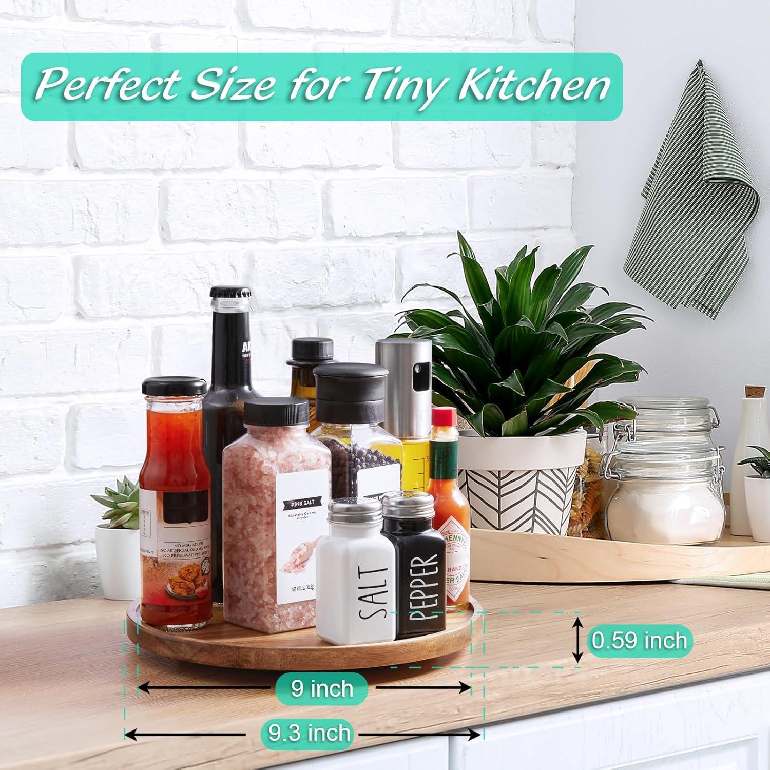 Organizador giratorio Lazy Susan Bivvclaz 23 cm Acacia