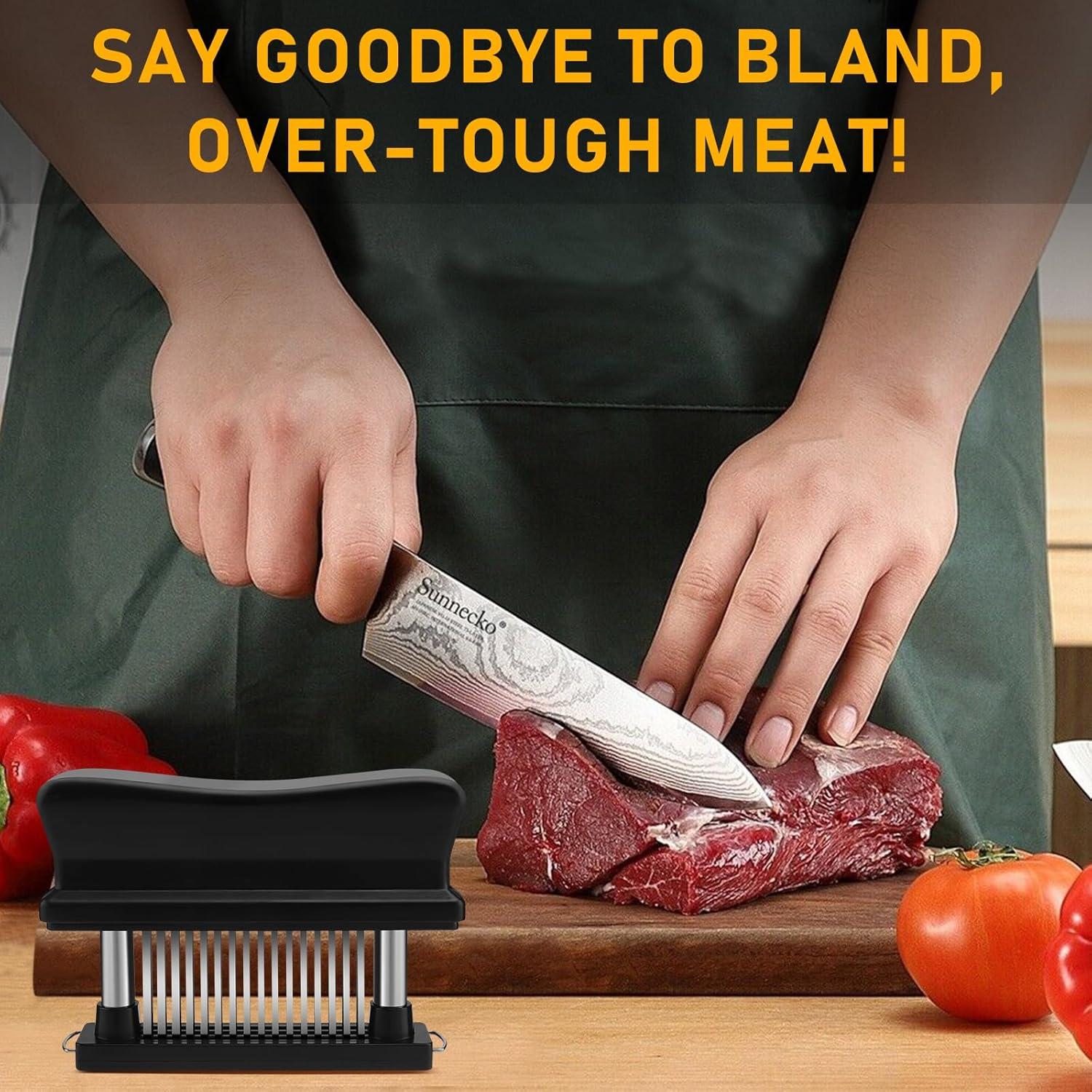 Ablandador de Carne ZMYTHOPIA con 48 Agujas de Acero Inoxidable