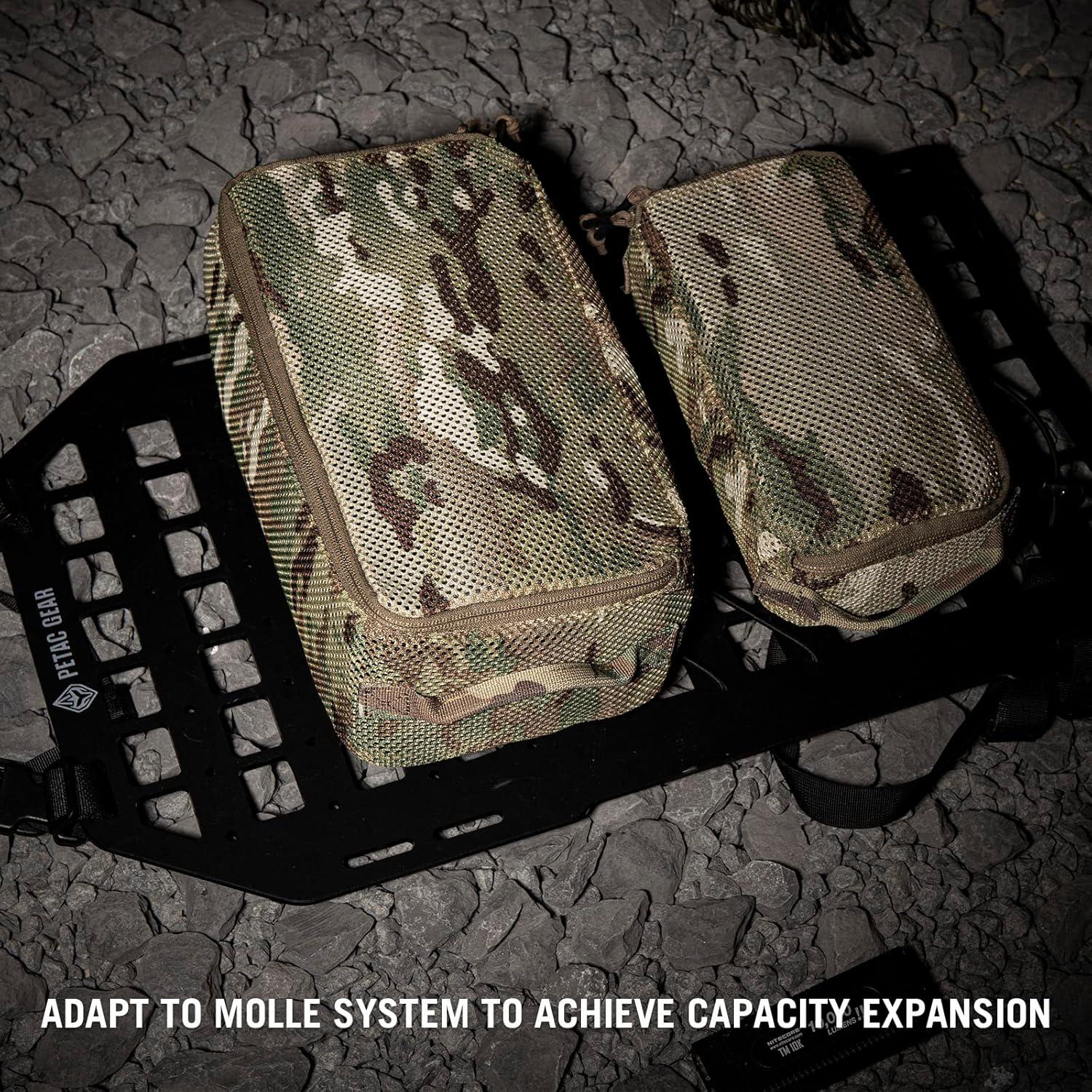 Cubos de Empaque Tácticos Petac Gear 3 Pcs Malla Resistente