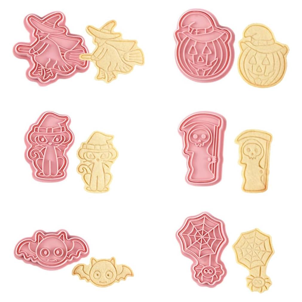 Cortadores de Galletas de Halloween Guowall - 6 Piezas 3D