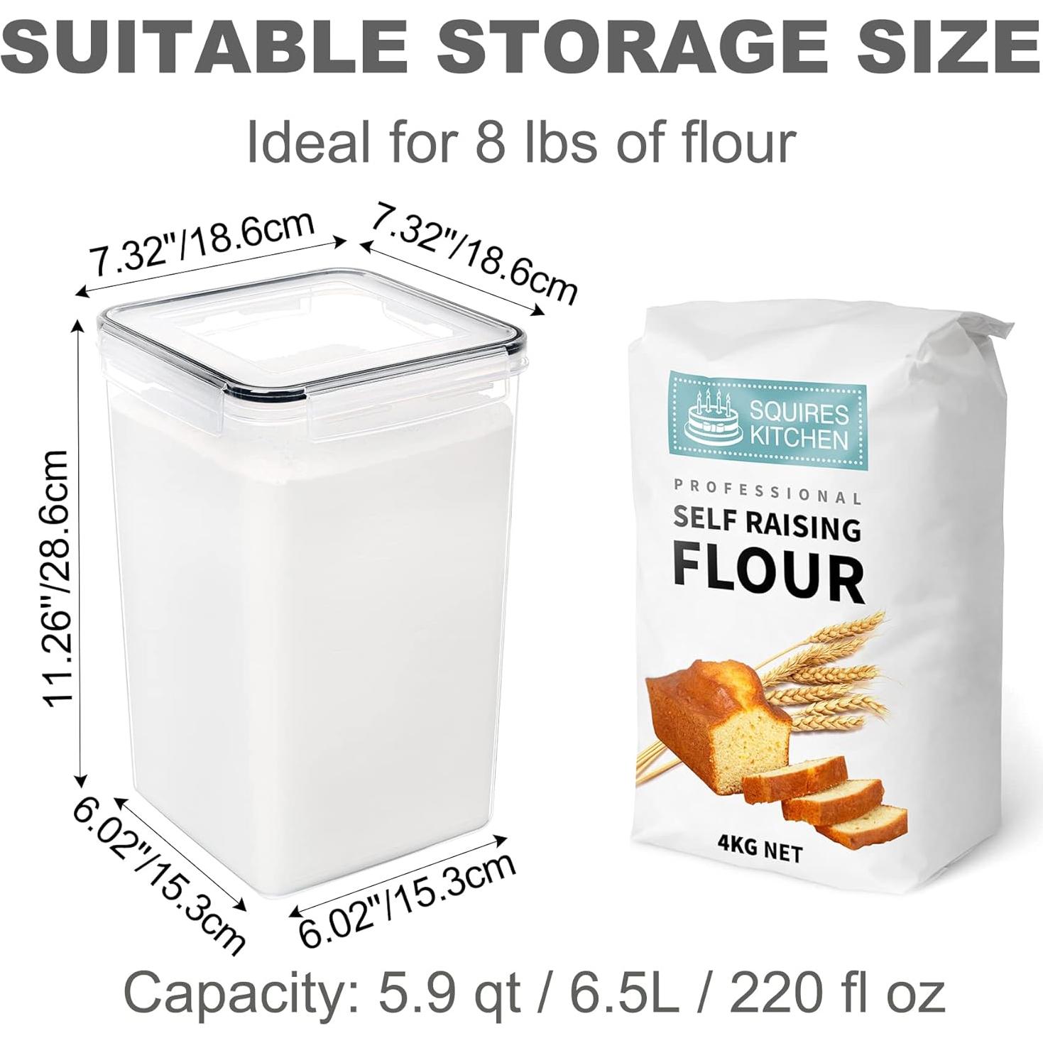 Contenedores de Almacenamiento Hermético 6.5L PANTRYSTAR - 2 Piezas