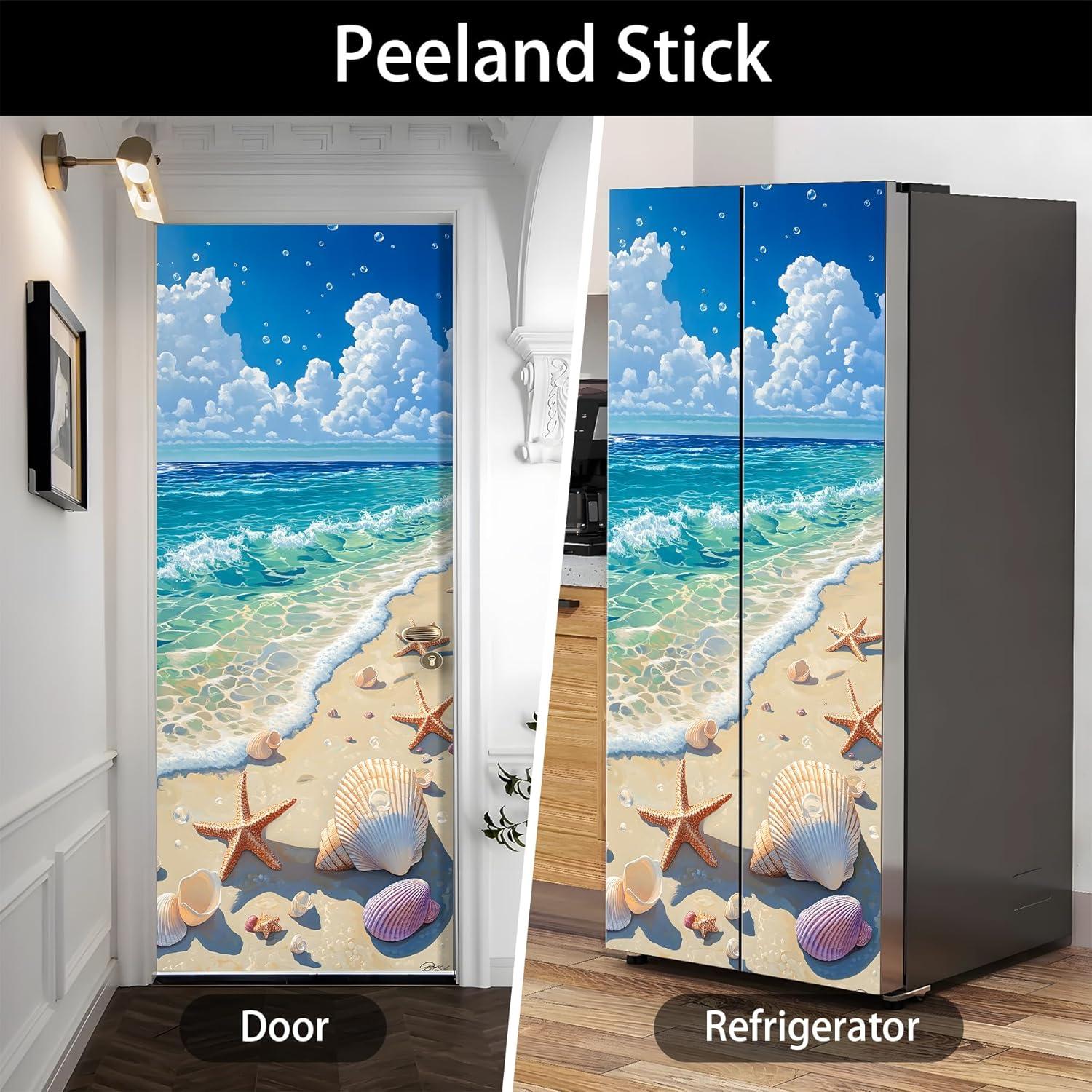 Juego de Calcomanías de Vinilo AOHMPT para Refrigerador 82x199 cm