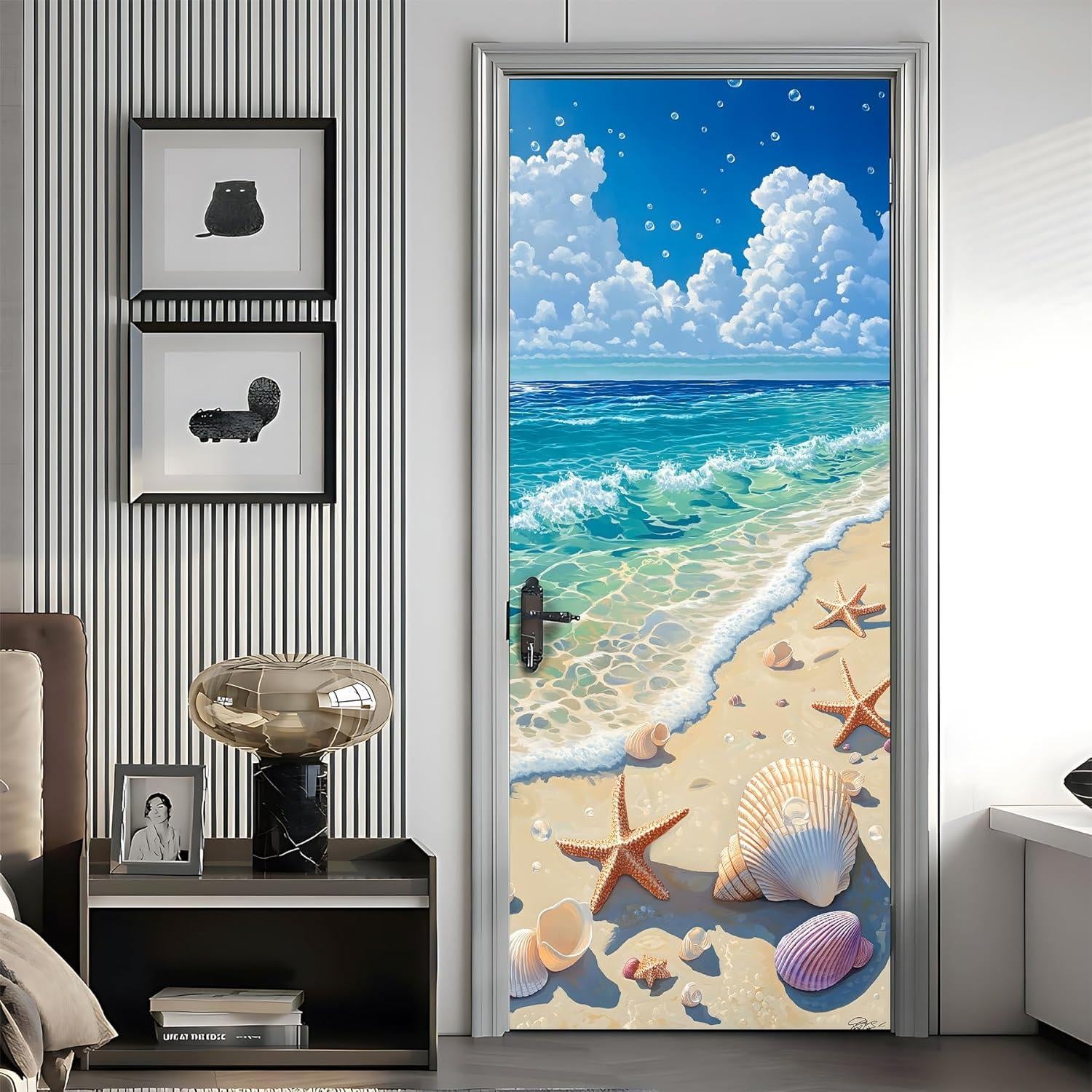 Juego de Calcomanías de Vinilo AOHMPT para Refrigerador 82x199 cm