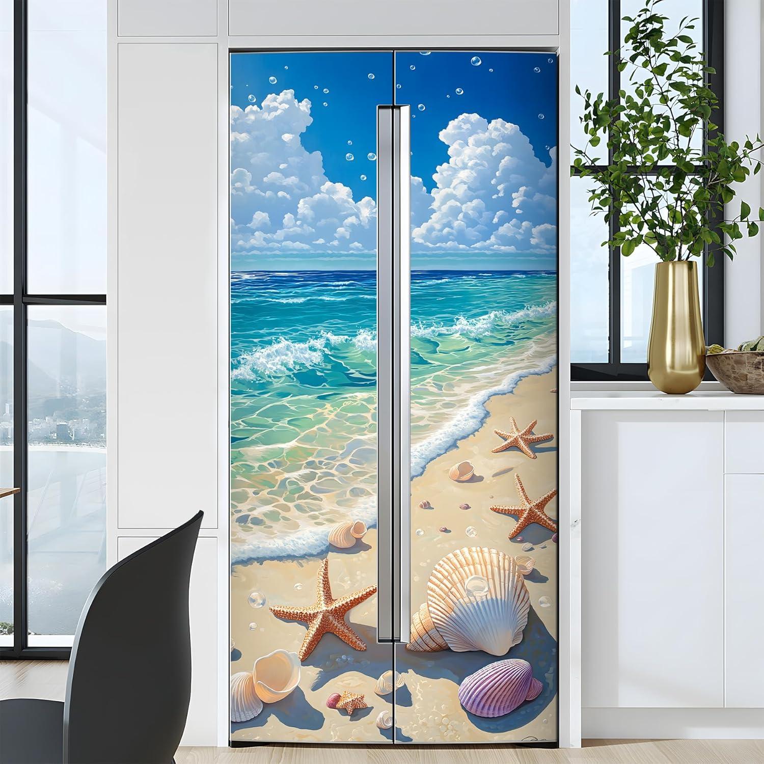 Juego de Calcomanías de Vinilo AOHMPT para Refrigerador 82x199 cm