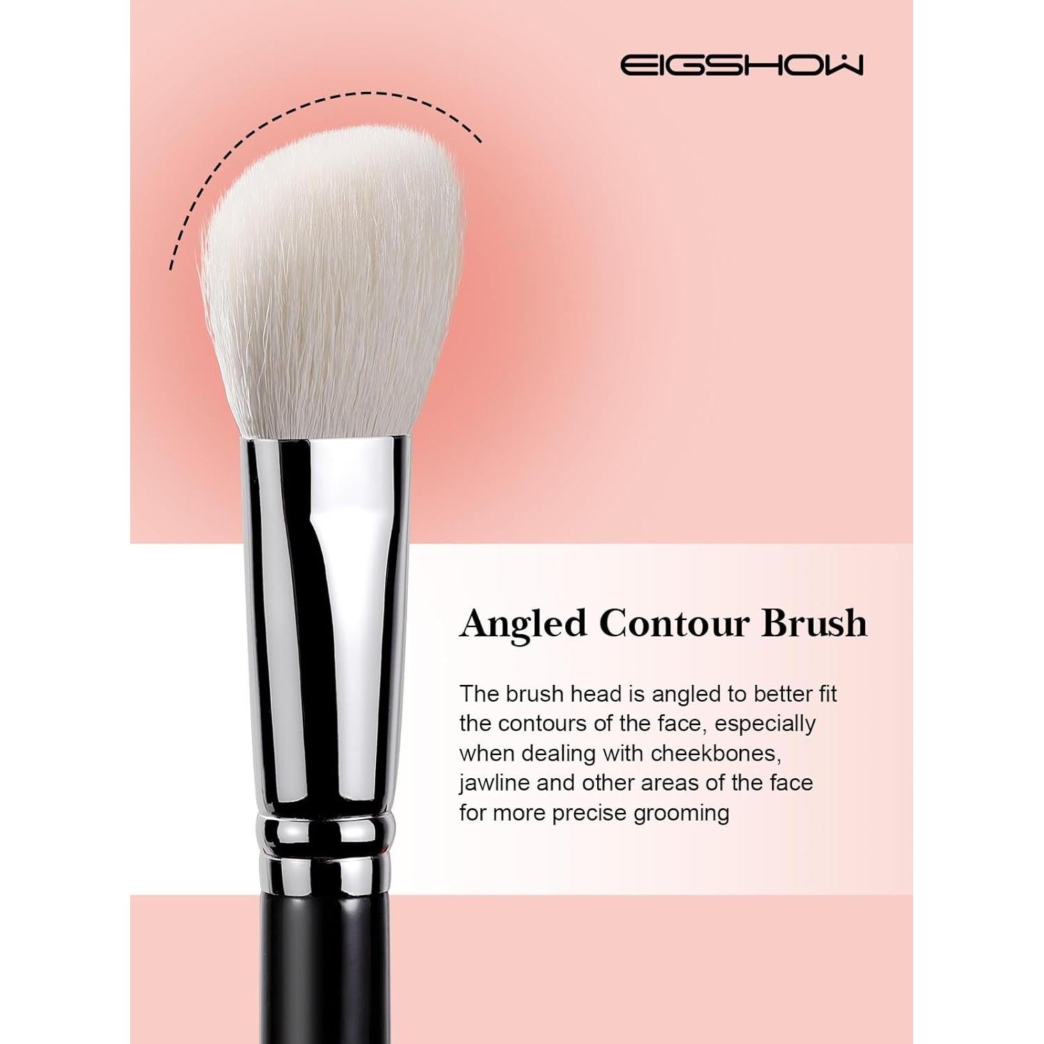 Brocha de Maquillaje Angulada EigshowBeauty F610 - Cerdas de Cabra