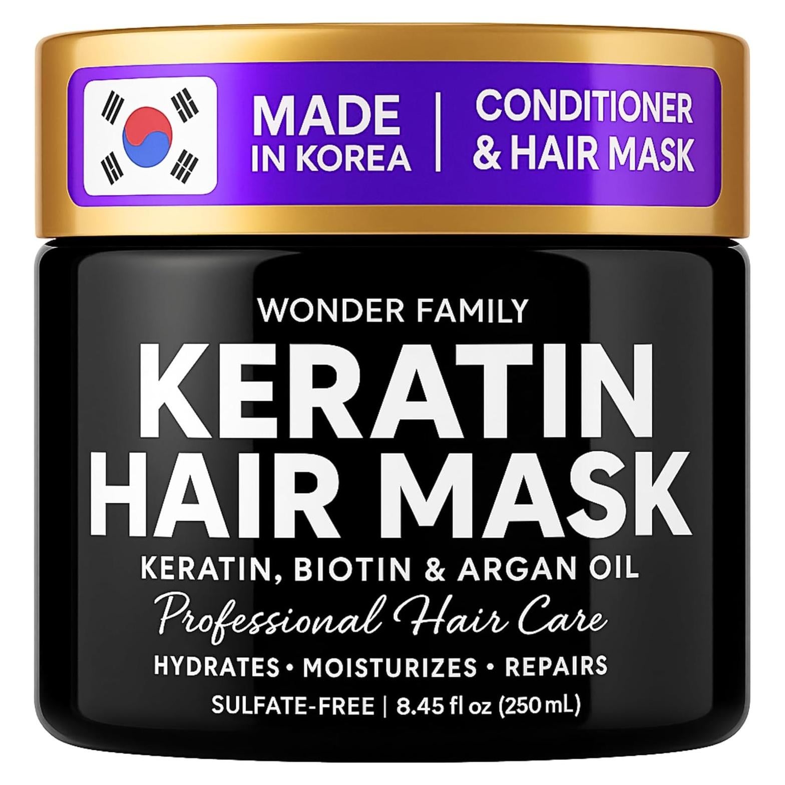 Mascarilla Capilar Wonder Family con Biotina 239g - Hidratante y Acondicionadora para Cabello Seco y Rizado