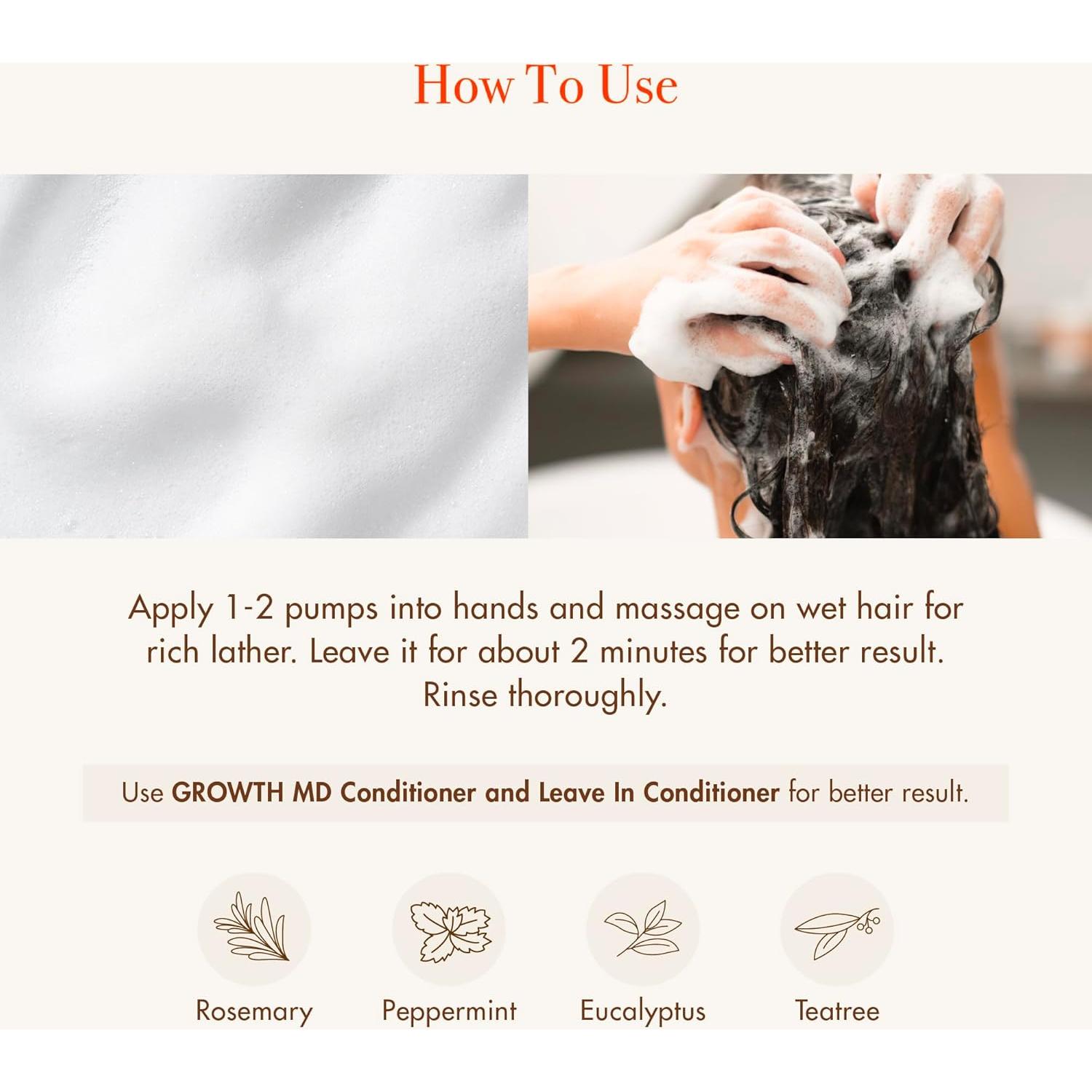 Champú Red by Kiss Growth MD 3x49.6g Mentol Refrescante