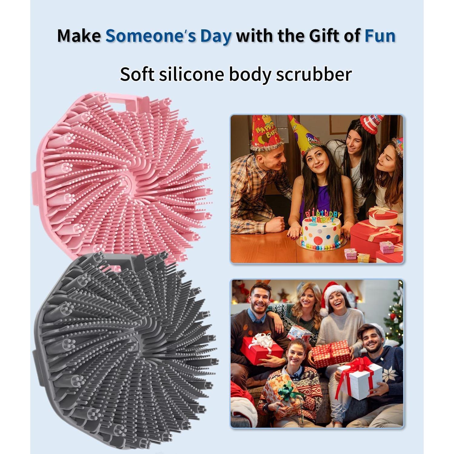 Exfoliador de Cuerpo de Silicona Negro - 2 Piezas Ecológicas