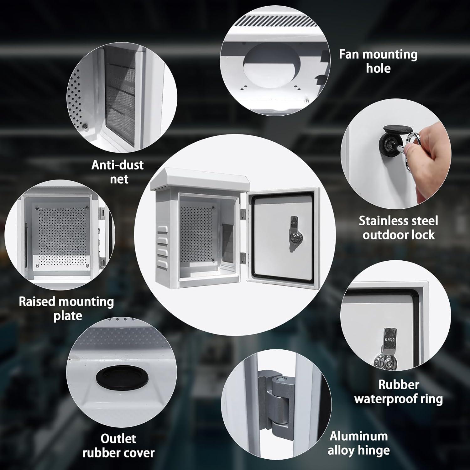 Caja Eléctrica Exterior YOUNAIKE 295x230x145mm Resistente
