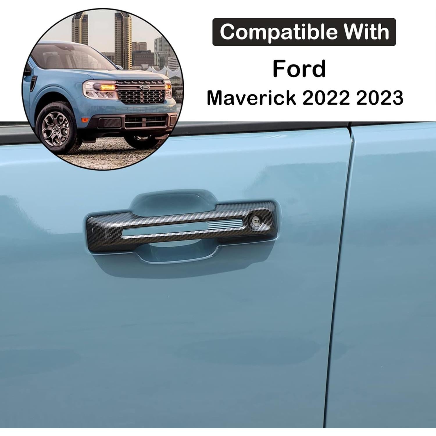 Cubierta de Manija de Puerta Exterior Aunginsy para Ford 2022-2025