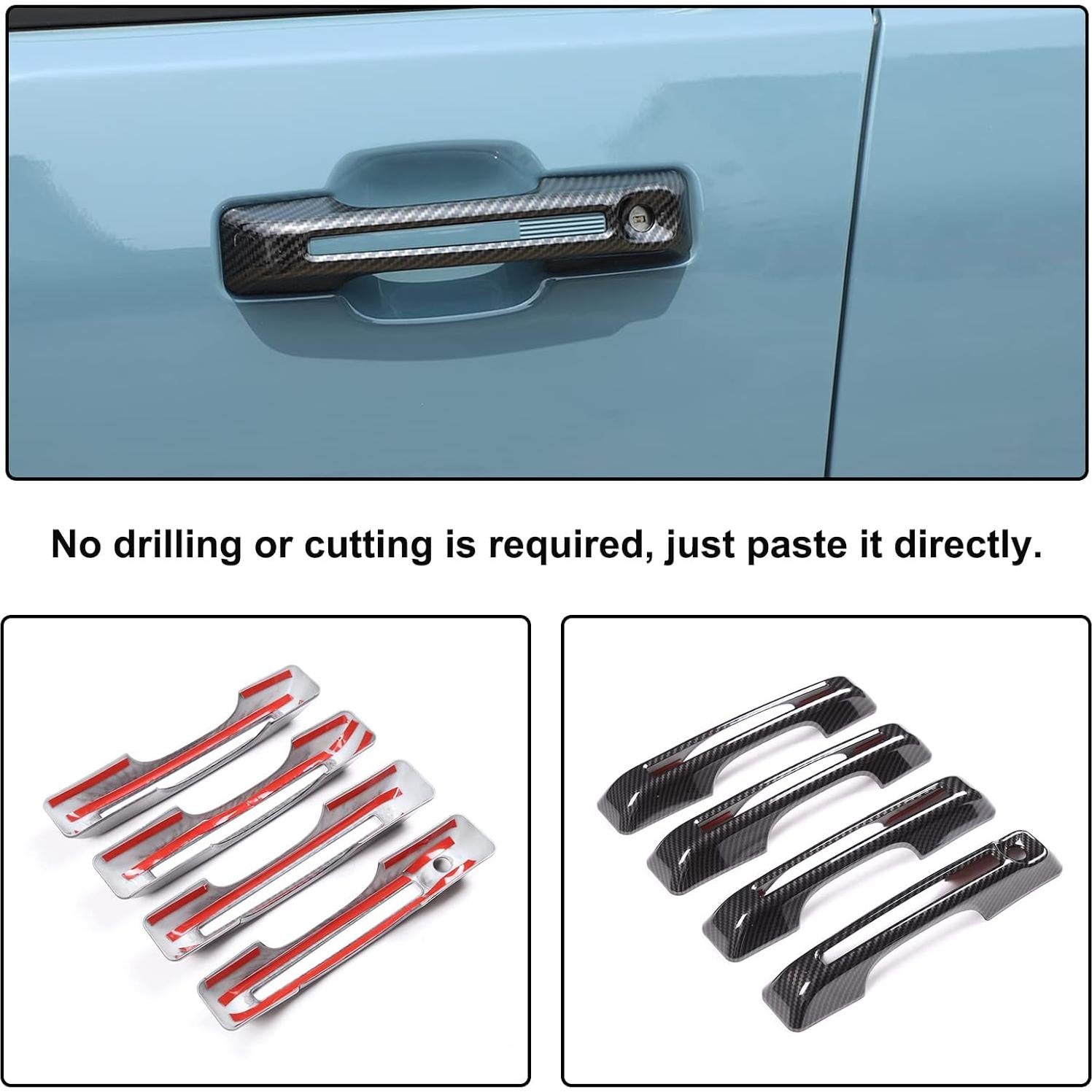 Cubierta de Manija de Puerta Exterior Aunginsy para Ford 2022-2025