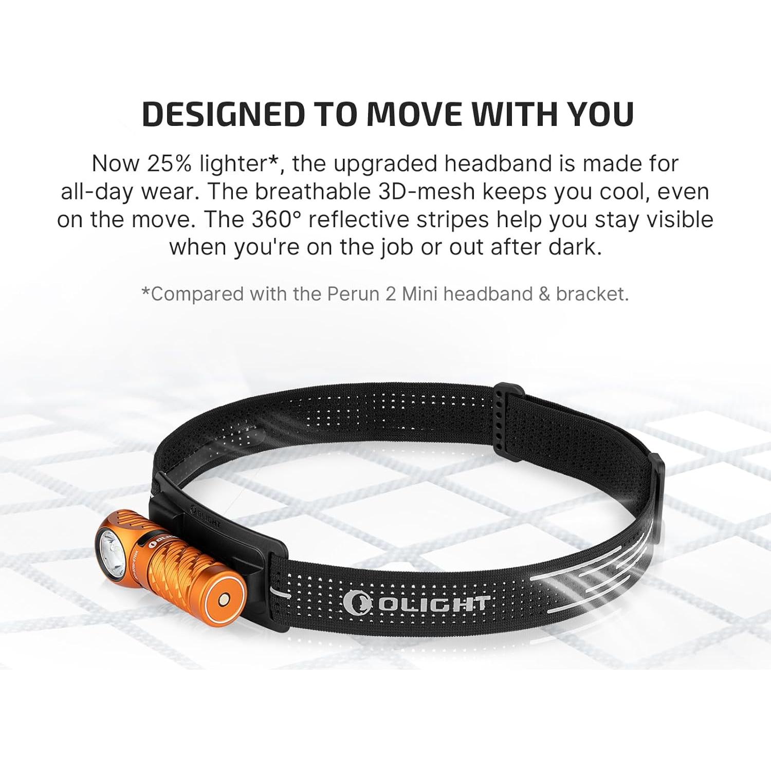 Linterna Recargable OLIGHT Perun 3 Mini 1250 Lúmenes Naranja