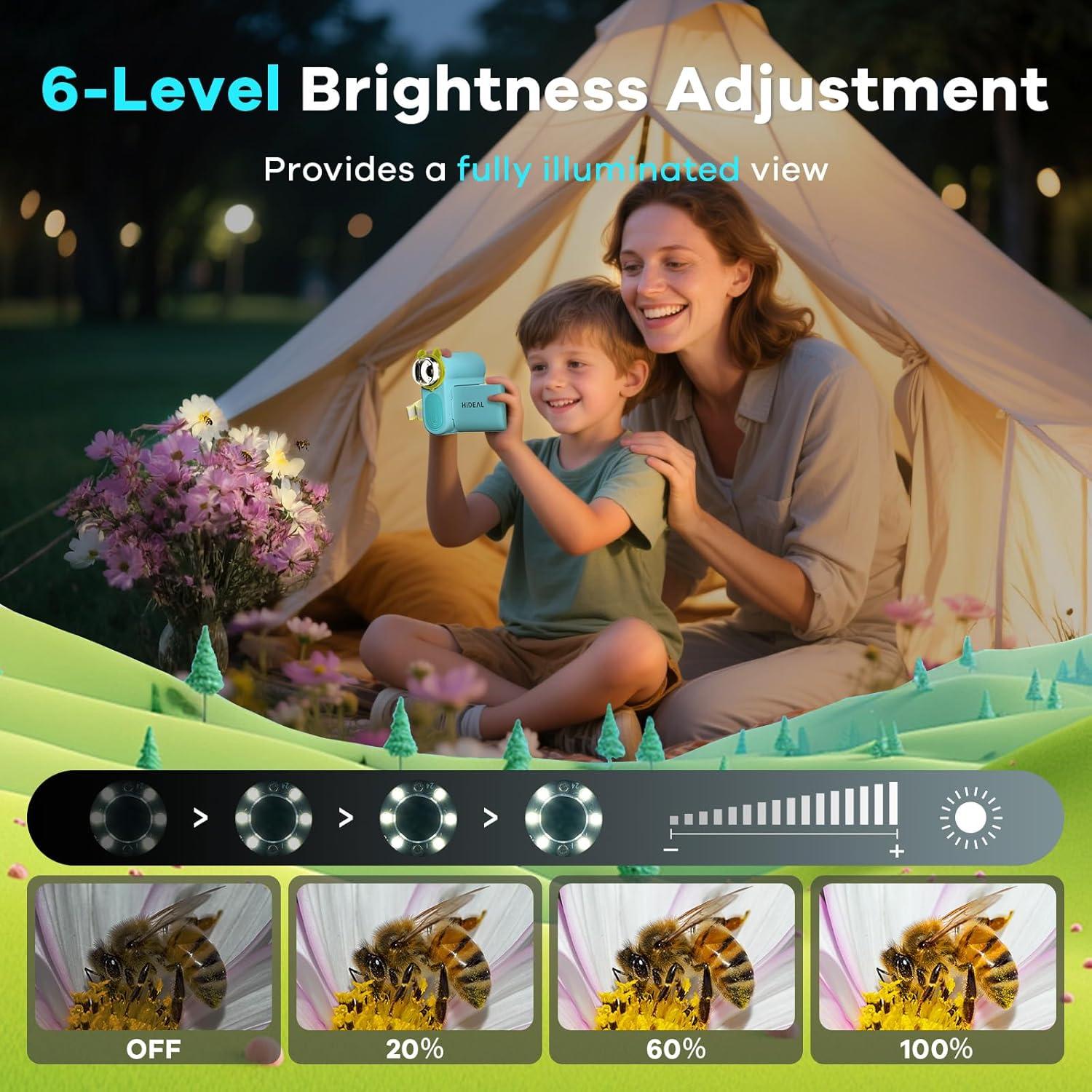 Microscopio Portátil Hideal HP60 para Niños 100X-1000X Azul