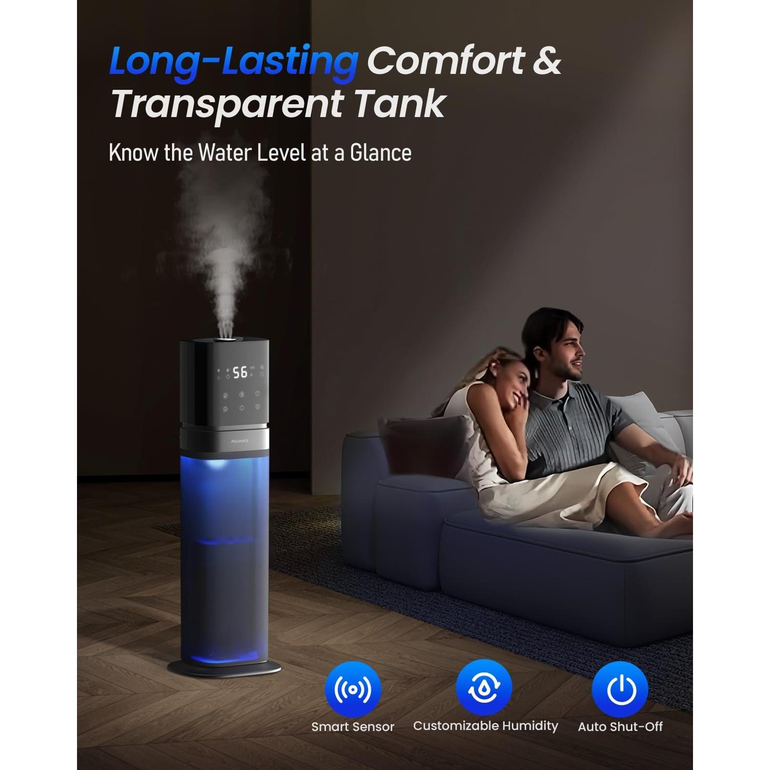 Humidificador Inteligente AILINKE 8L Control App y Voz