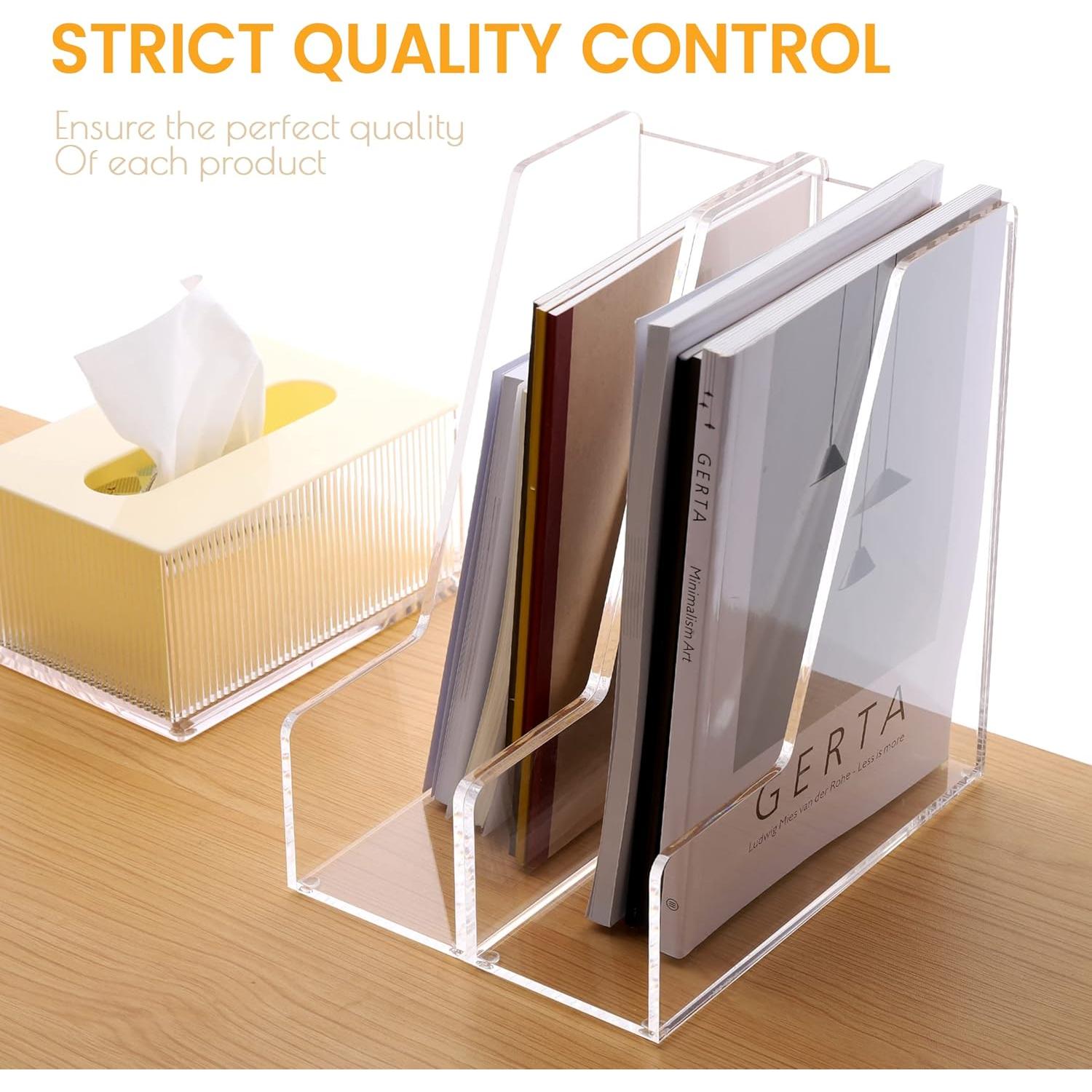 Soporte para Revistas Acrílico Transparente HeZone - 2 Piezas A4