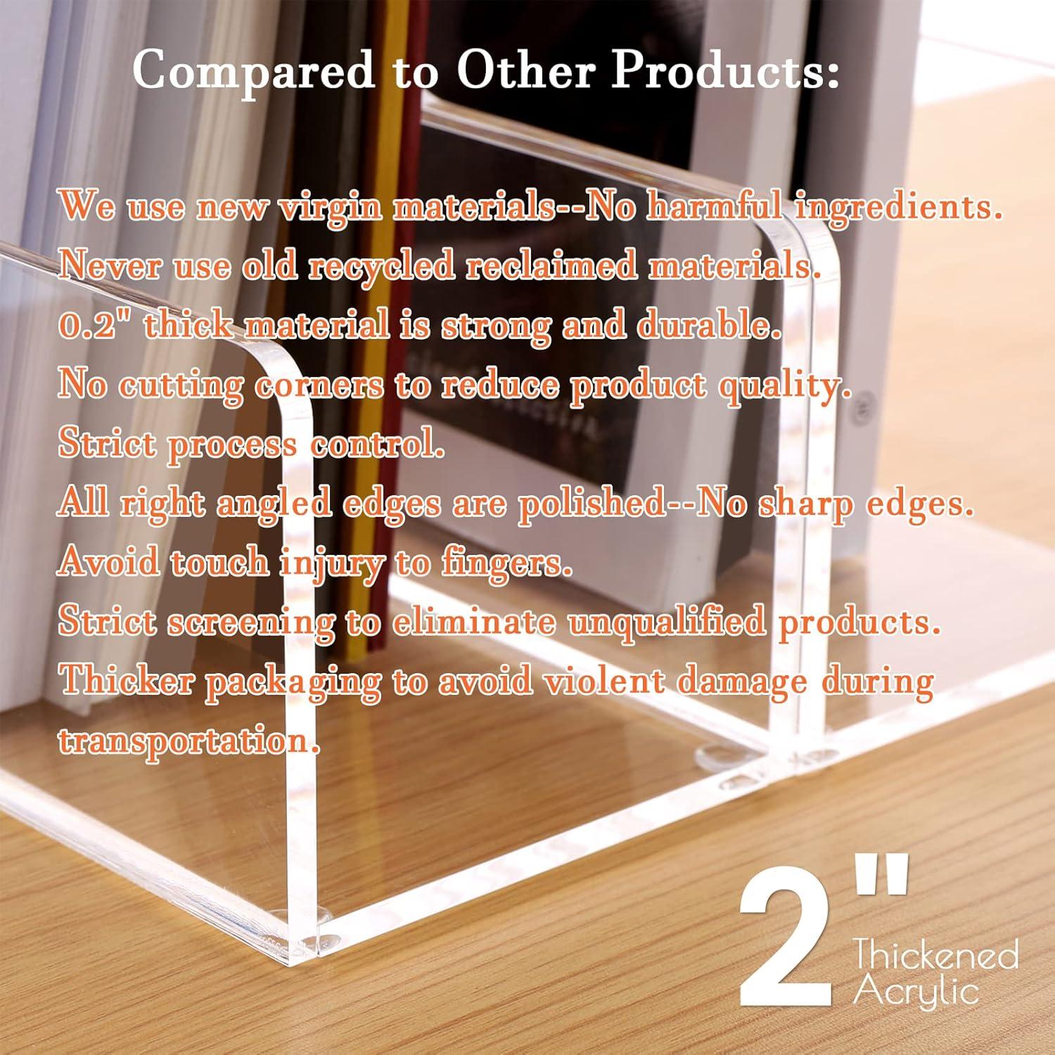 Soporte para Revistas Acrílico Transparente HeZone - 2 Piezas A4