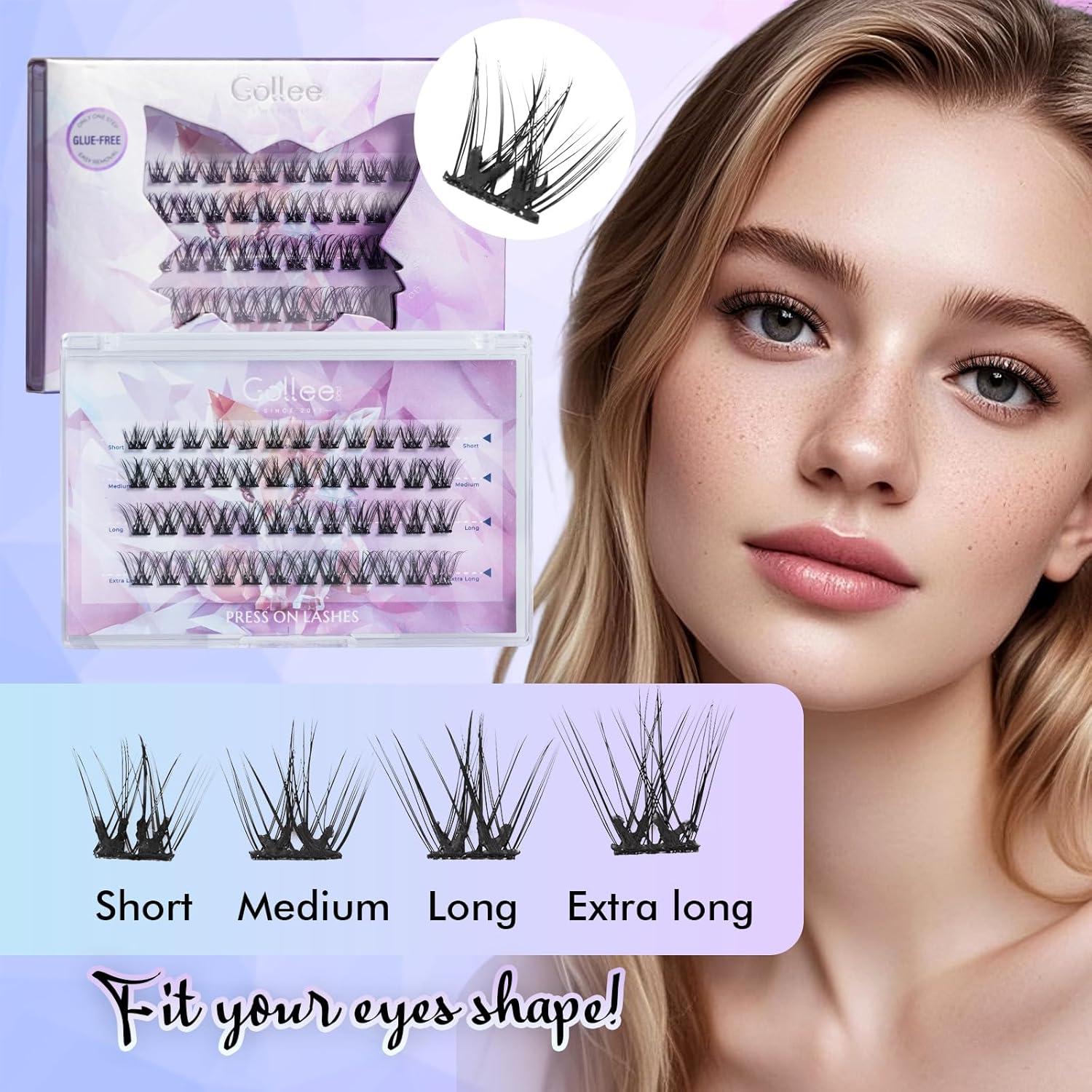 Pestañas Autoadhesivas GOLLEE 10-16mm Reutilizables Sin Pegamento