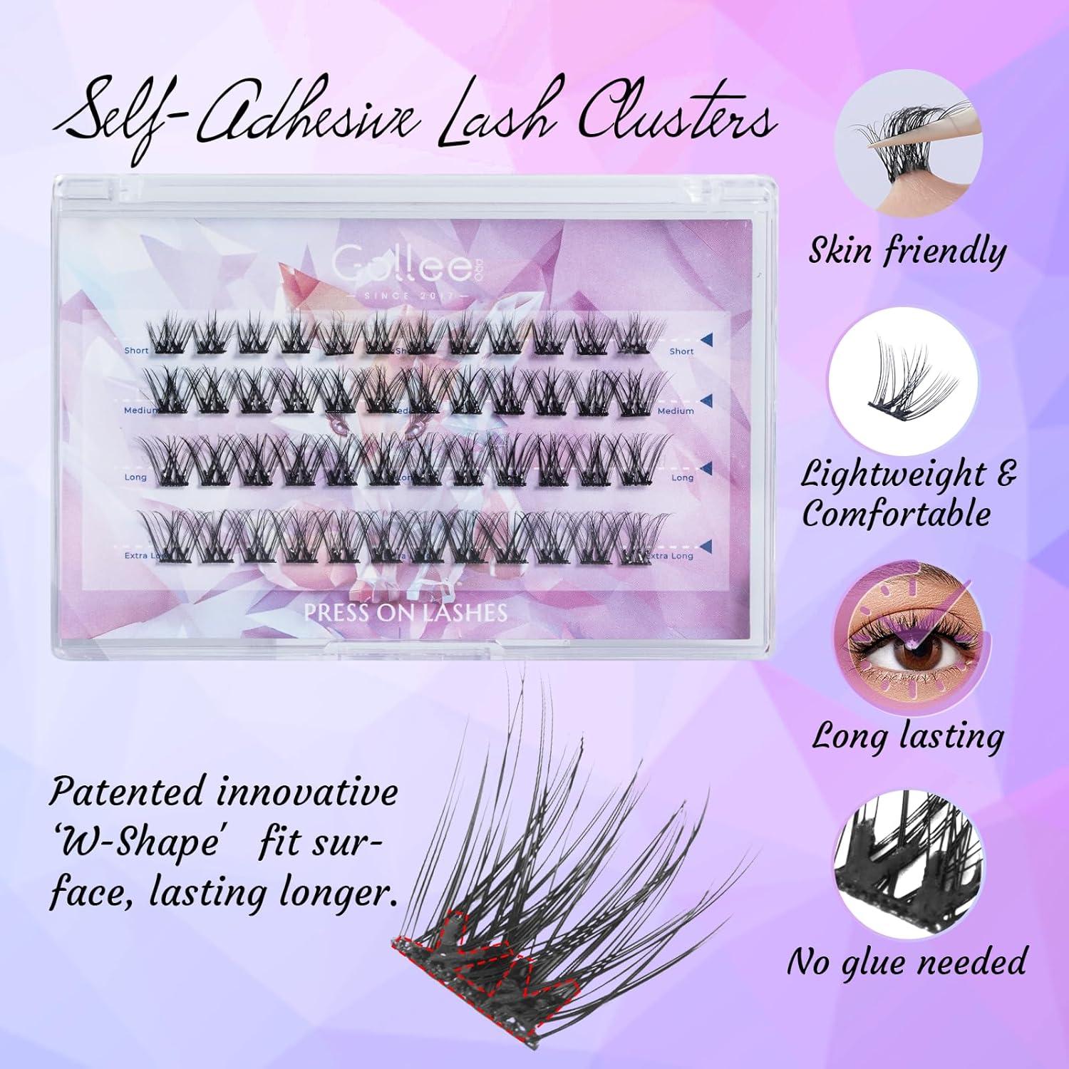 Pestañas Autoadhesivas GOLLEE 10-16mm Reutilizables Sin Pegamento