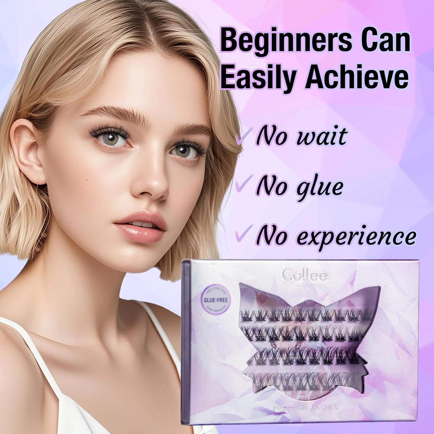 Pestañas Autoadhesivas GOLLEE 10-16mm Reutilizables Sin Pegamento