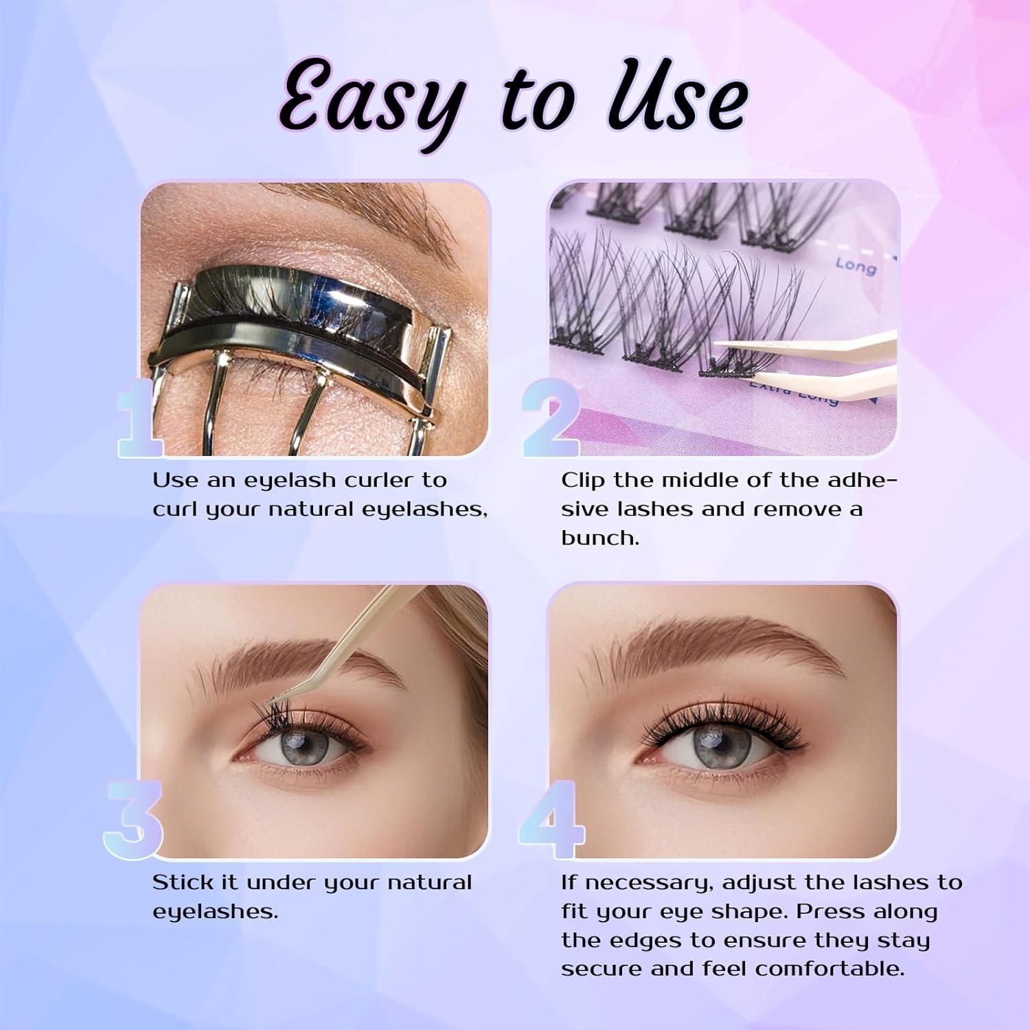 Pestañas Autoadhesivas GOLLEE 10-16mm Reutilizables Sin Pegamento