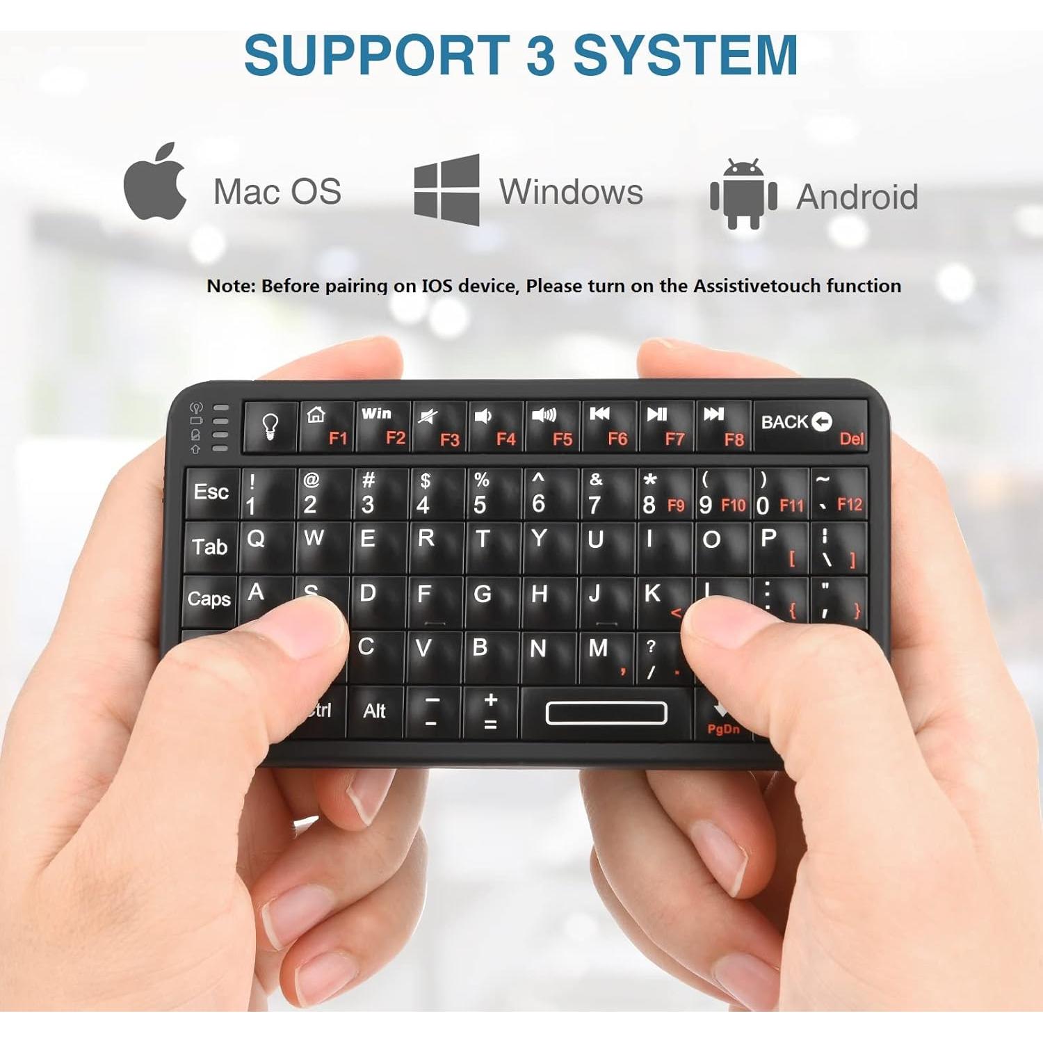 Teclado Bluetooth Inalámbrico Rii 518BT Mini Recargable