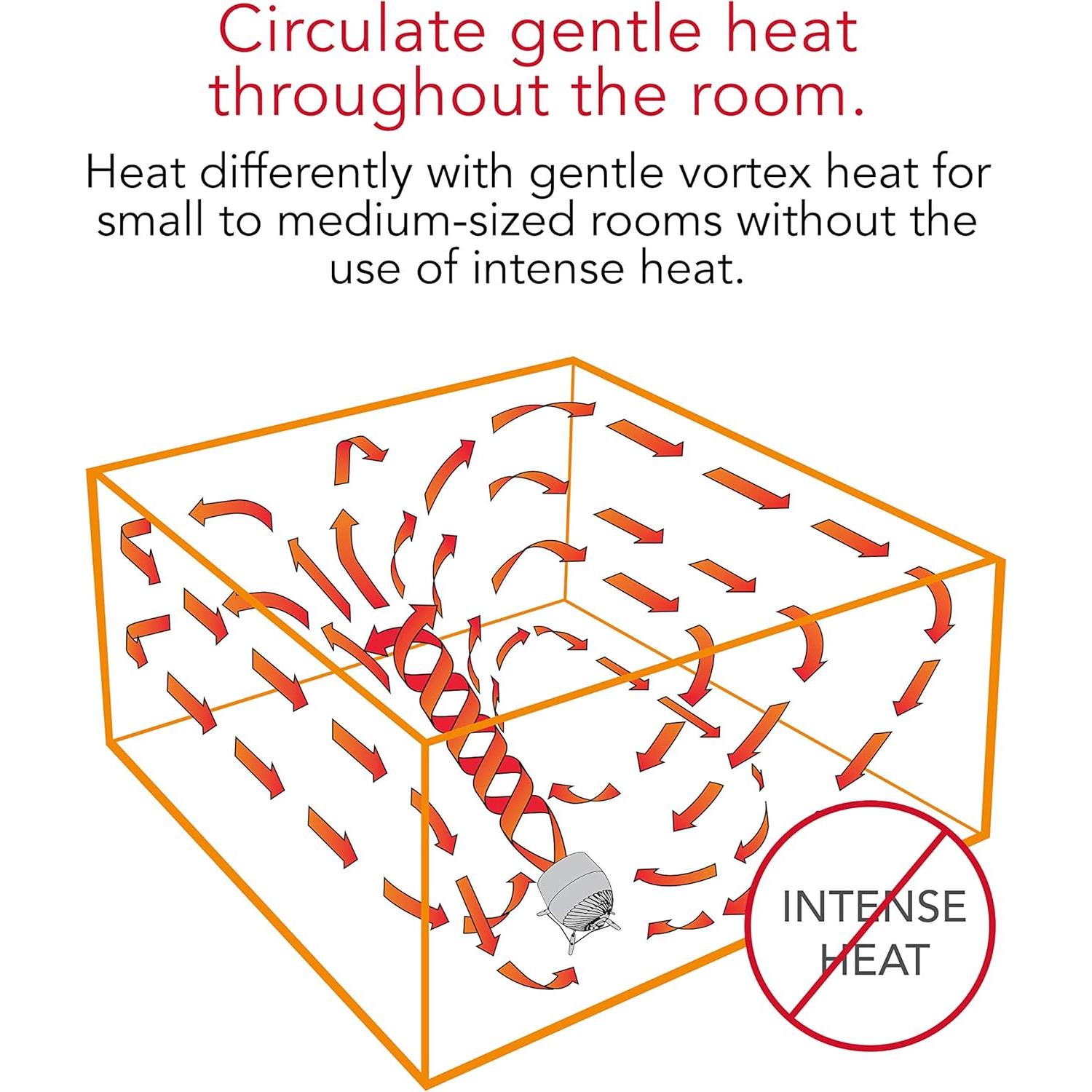 Calentador de Espacio Vornado Glide Heat 2 Niveles Negro