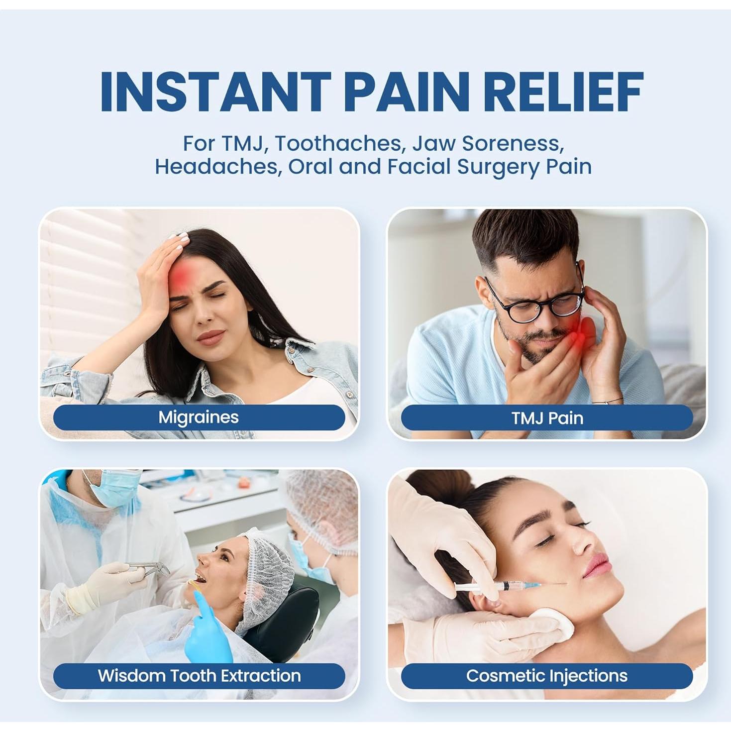 Faja de Hielo LotFancy para Alivio de Dolor Facial y TMJ