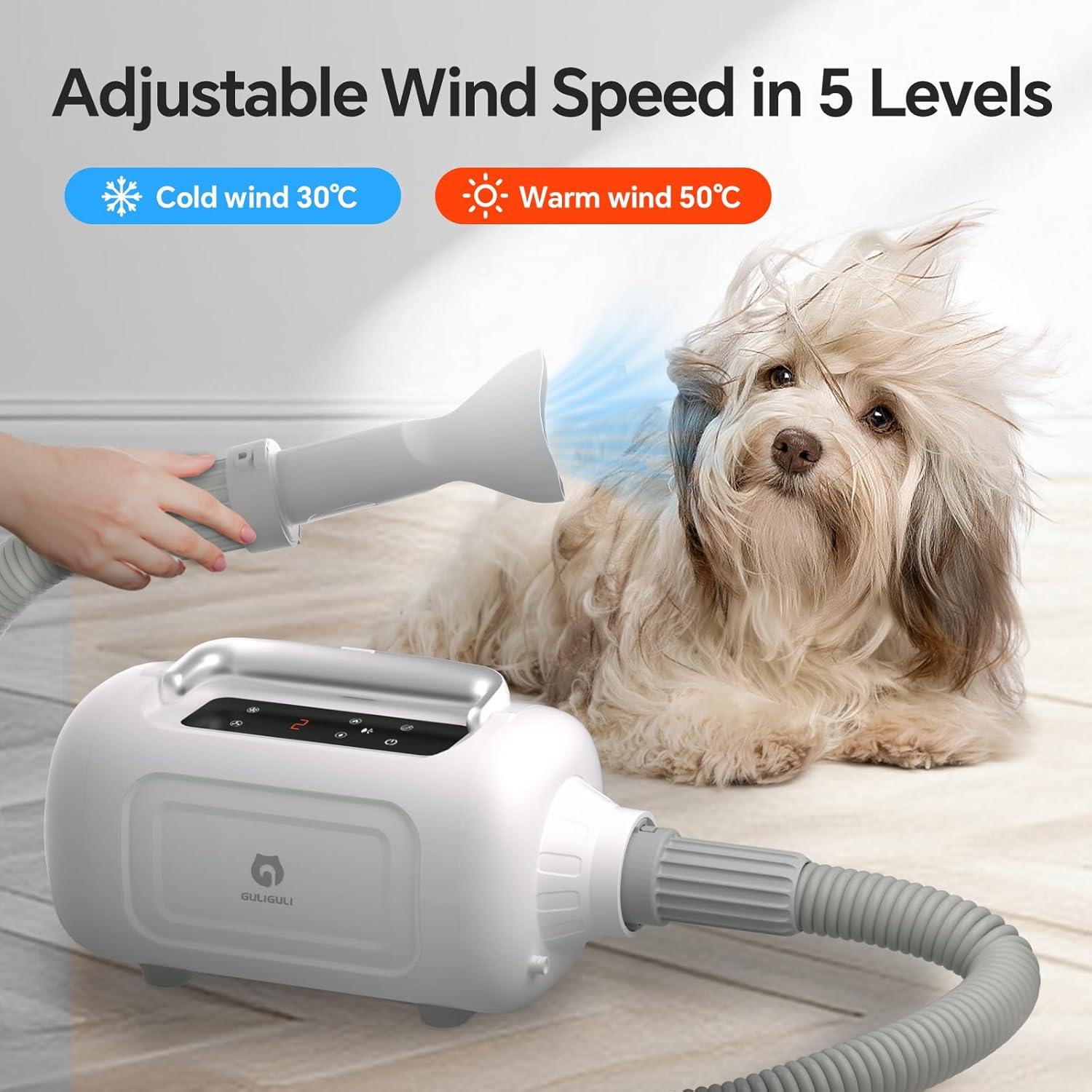 Kit de Aseo 6 en 1 GULIGULI para Perros y Gatos - Aspiradora Silenciosa