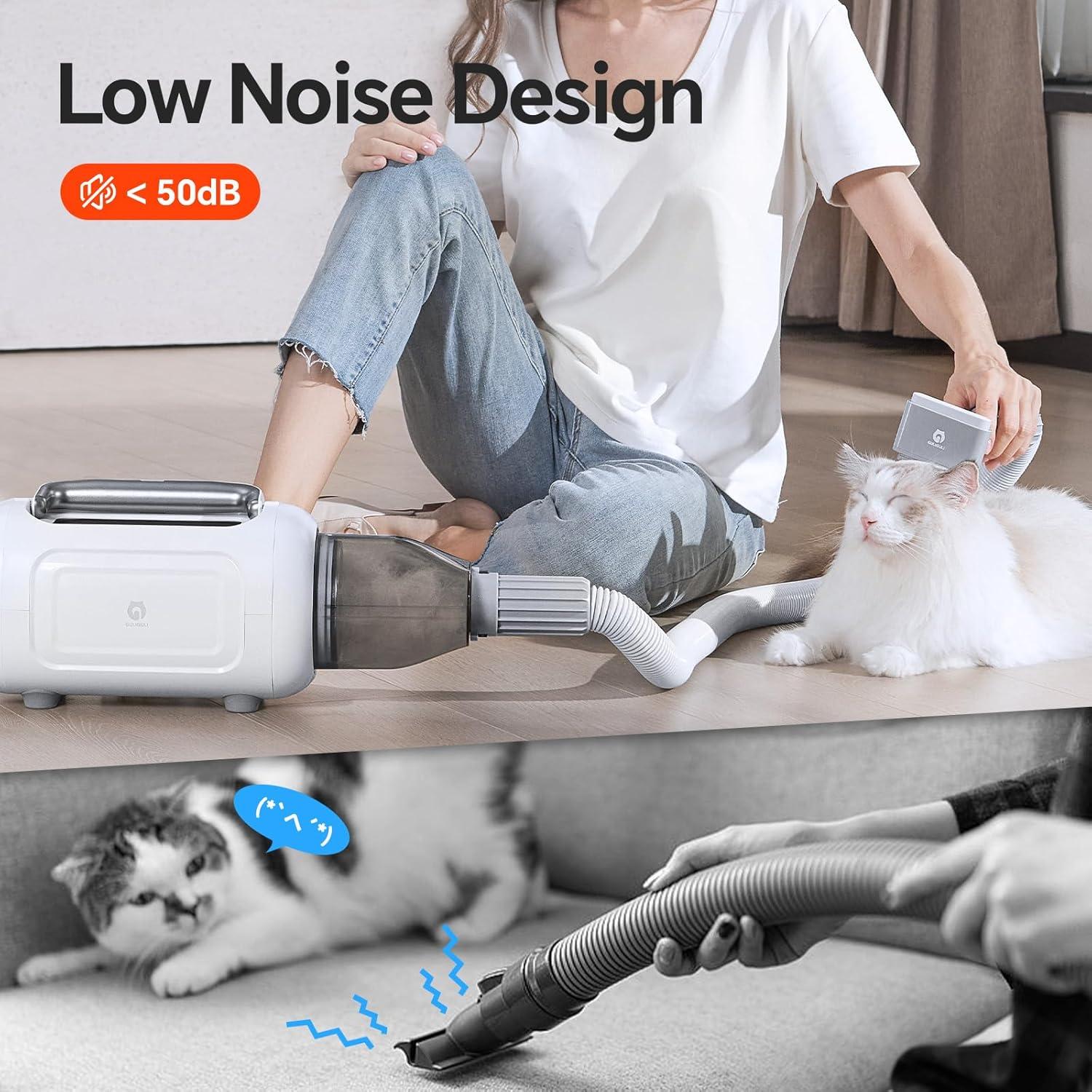 Kit de Aseo 6 en 1 GULIGULI para Perros y Gatos - Aspiradora Silenciosa