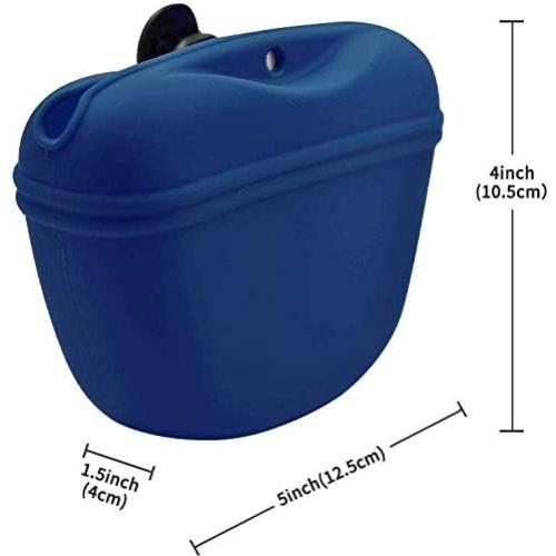 Bolsa de golosinas para perros RoyalCare de silicona azul