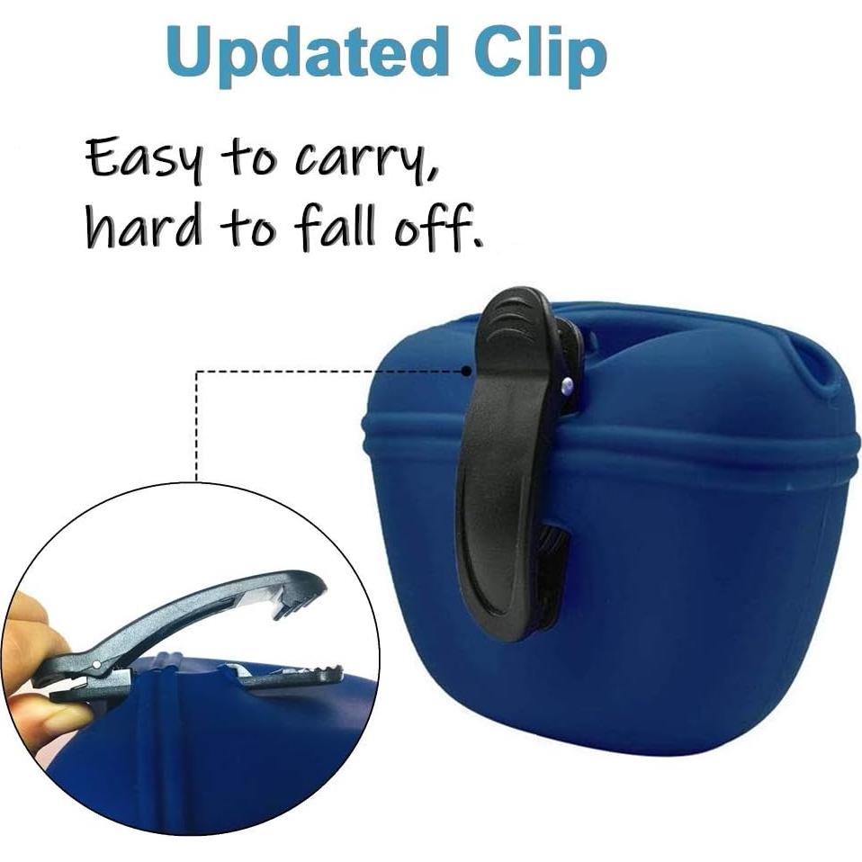 Bolsa de golosinas para perros RoyalCare de silicona azul