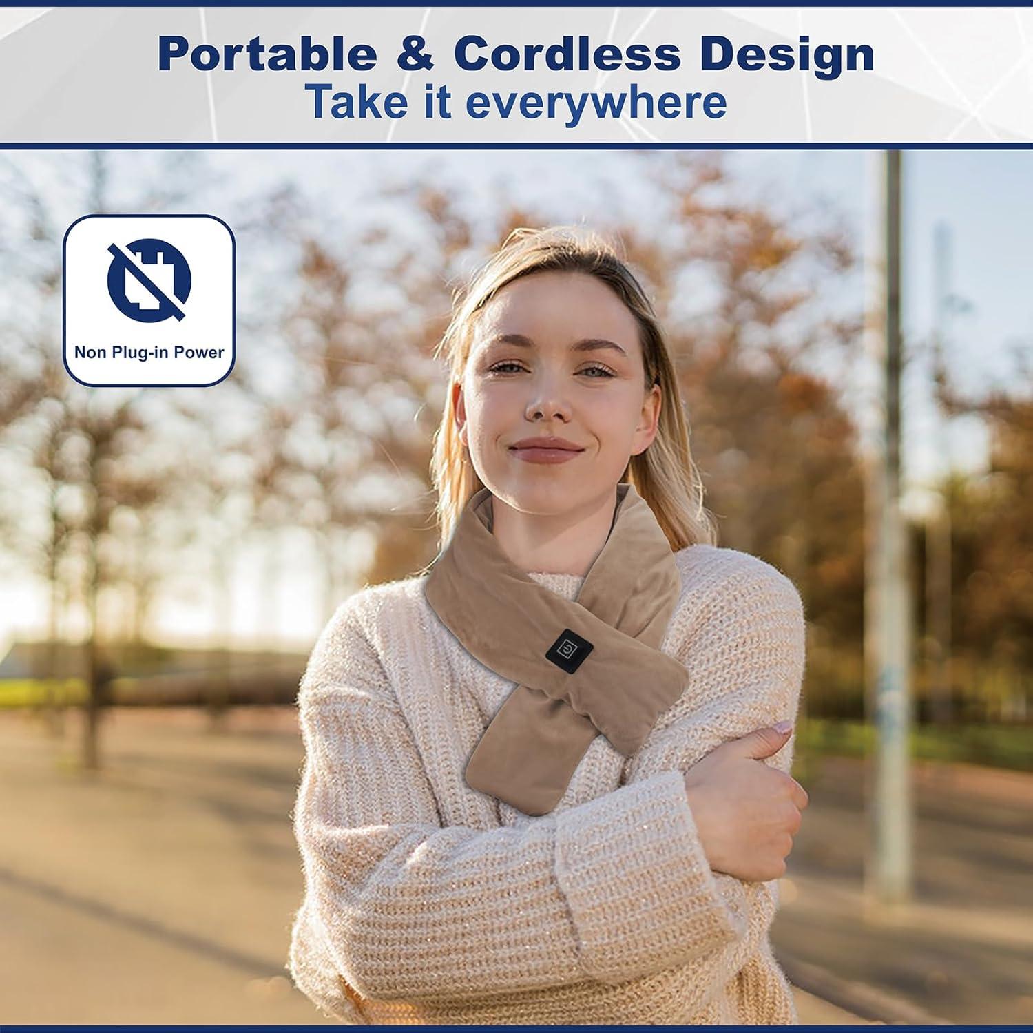 Bufanda Calentada Inalámbrica QOTOLY con Batería 5000mAh