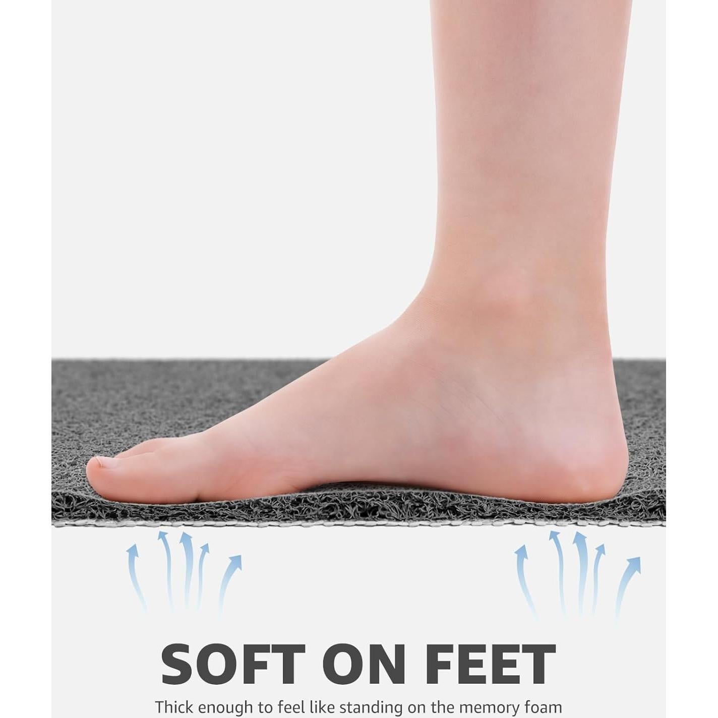 Tapete de Ducha Antideslizante OTHWAY 61x41 cm PVC Gris