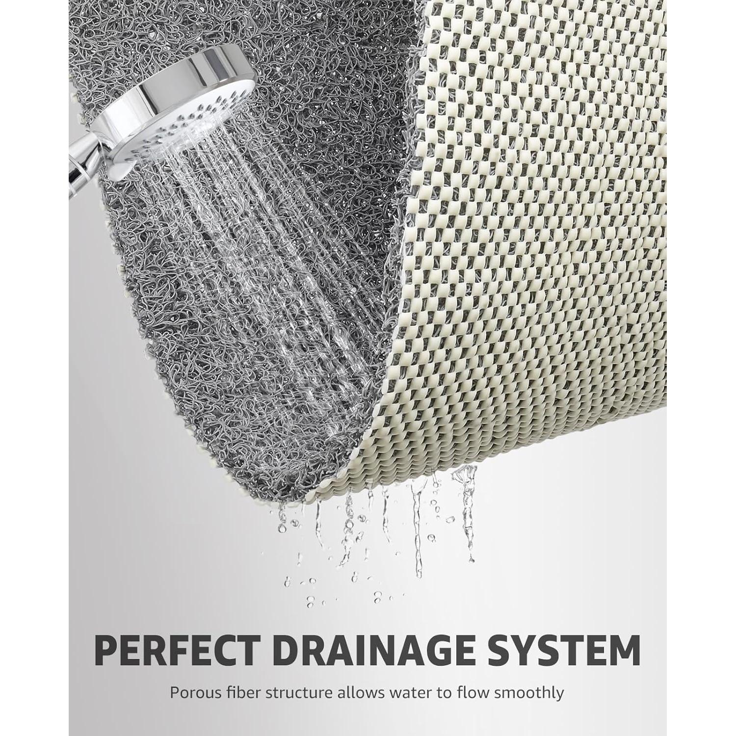 Tapete de Ducha Antideslizante OTHWAY 61x41 cm PVC Gris