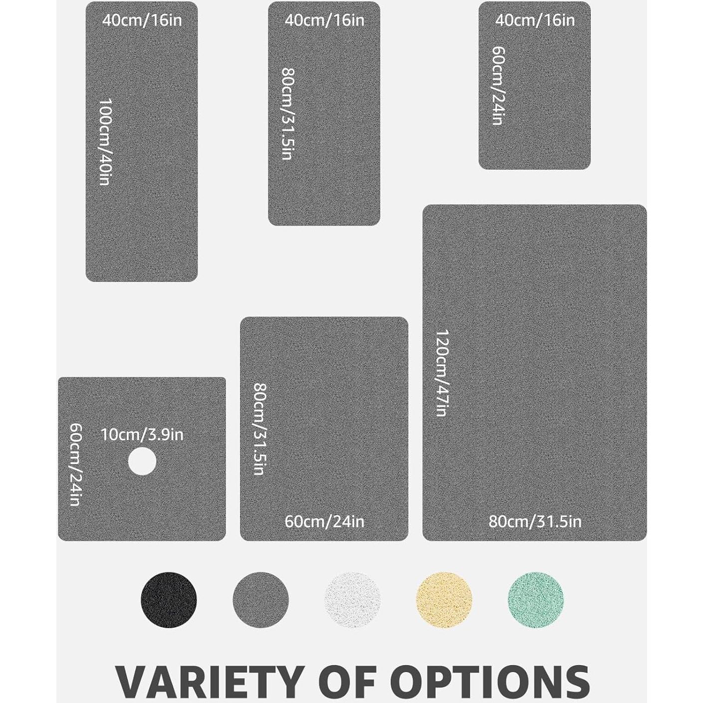 Tapete de Ducha Antideslizante OTHWAY 61x41 cm PVC Gris