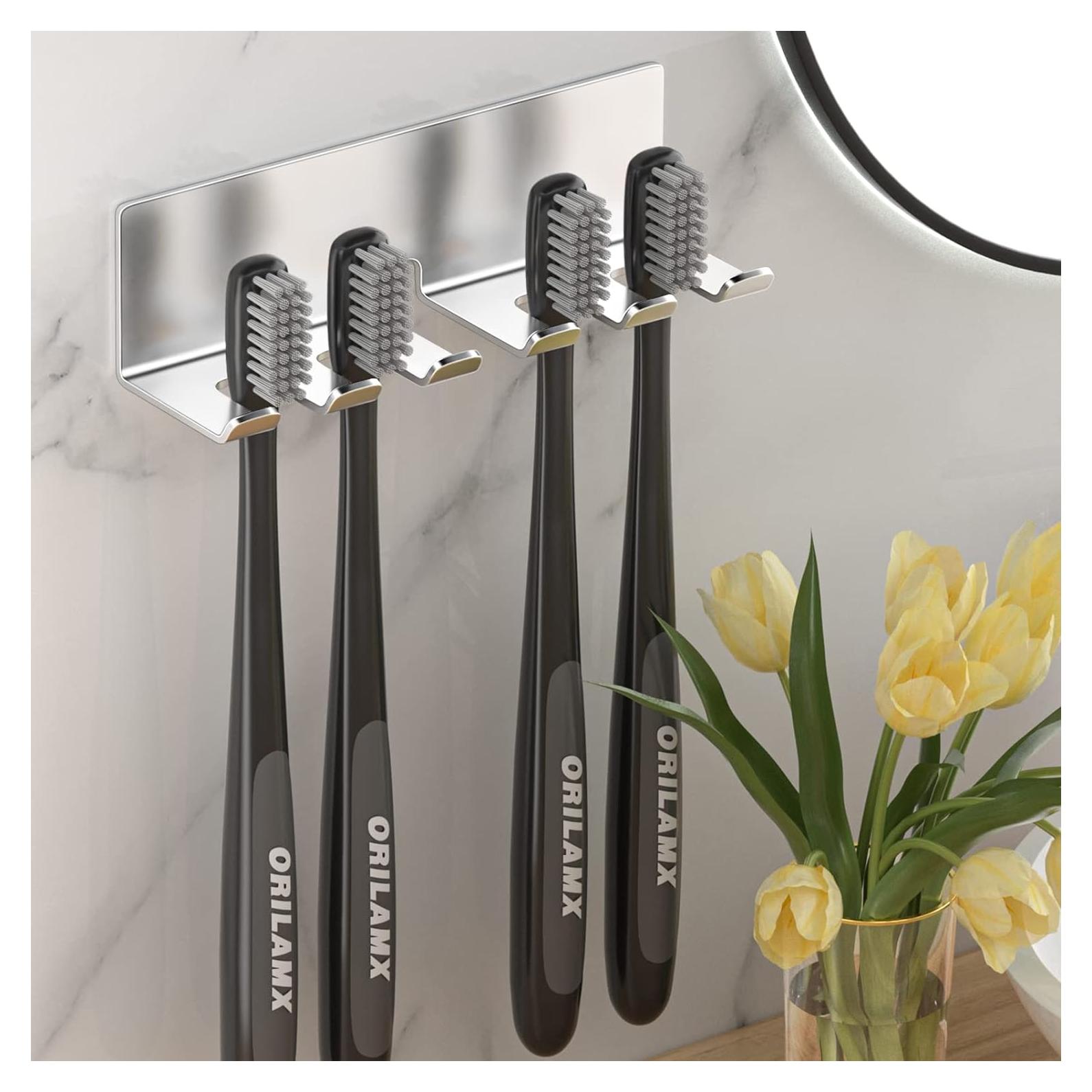 Soporte para Cepillos de Dientes YAYINLI Acero Inoxidable 5 Ranuras