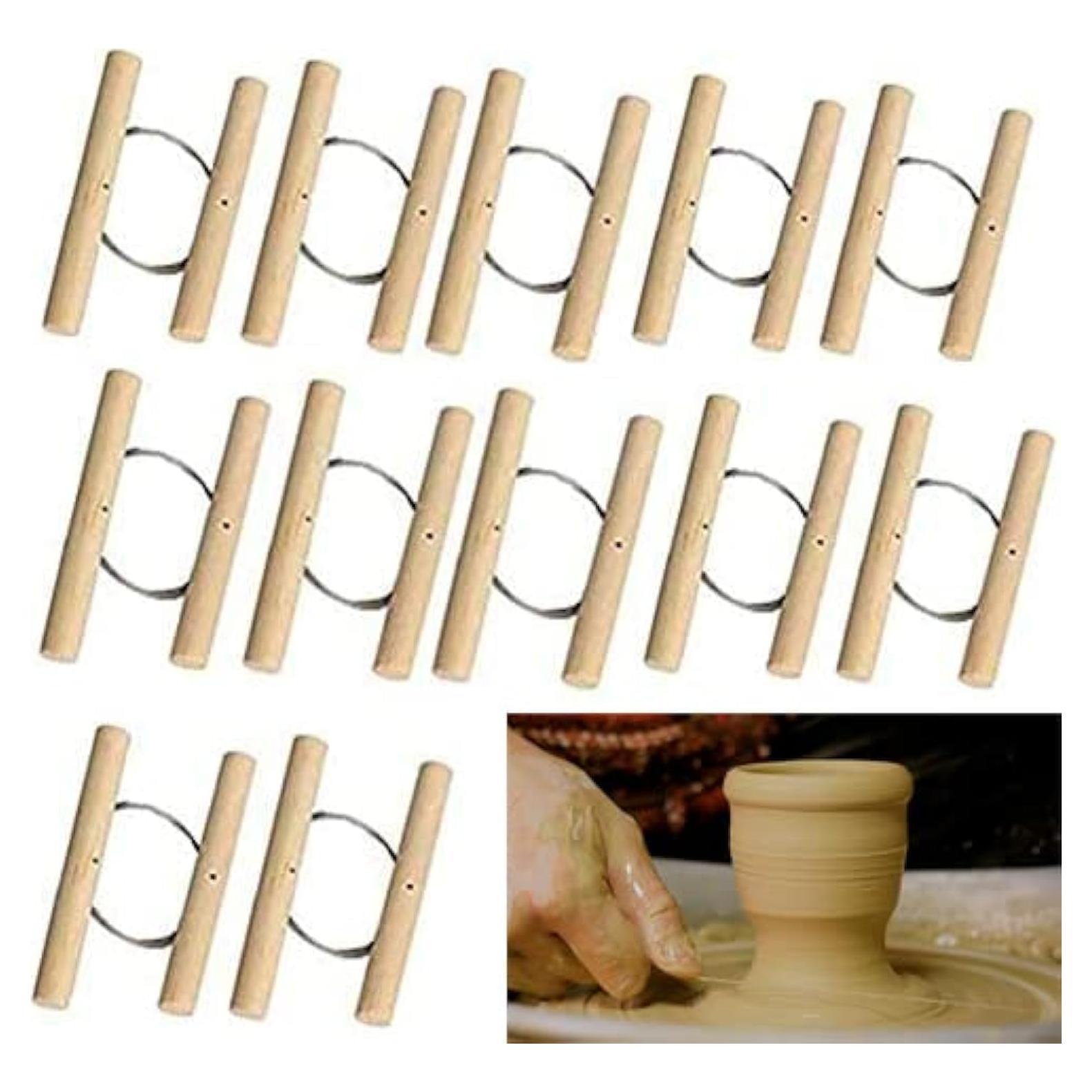 Cortadores de Arcilla de Alambre Ioffer-super 12 Piezas con Mango de Madera