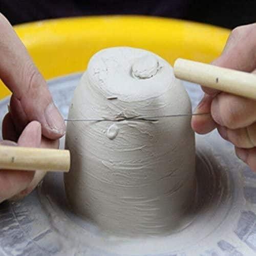 Cortadores de Arcilla de Alambre Ioffer-super 12 Piezas con Mango de Madera