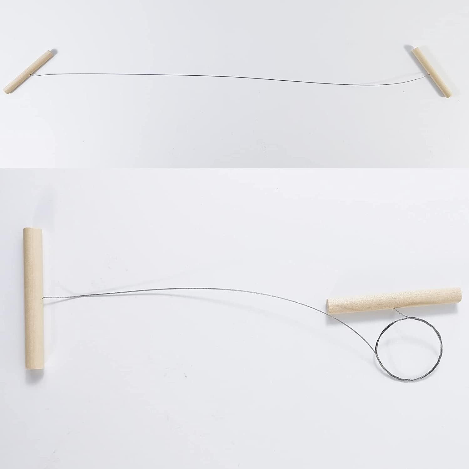 Cortadores de Arcilla de Alambre Ioffer-super 12 Piezas con Mango de Madera