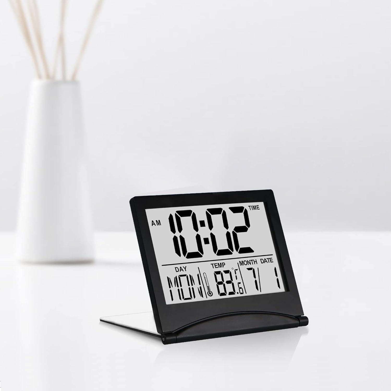 Reloj Despertador Digital Betus B.Clock.Fold - Plegable, Temperatura y Snooze
