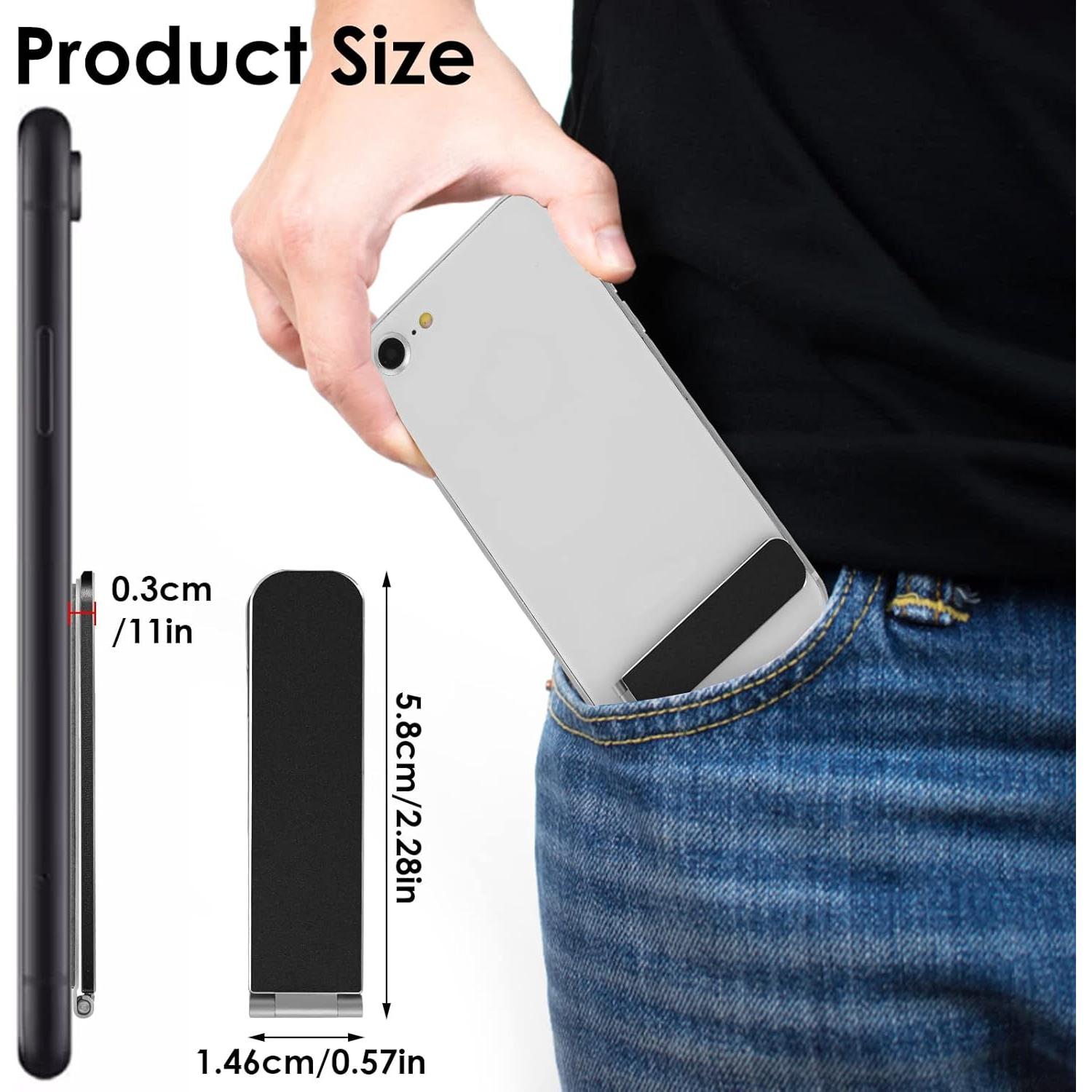 Soporte Plegable para Teléfono TIESOME Negro Ajustable 5.79cm