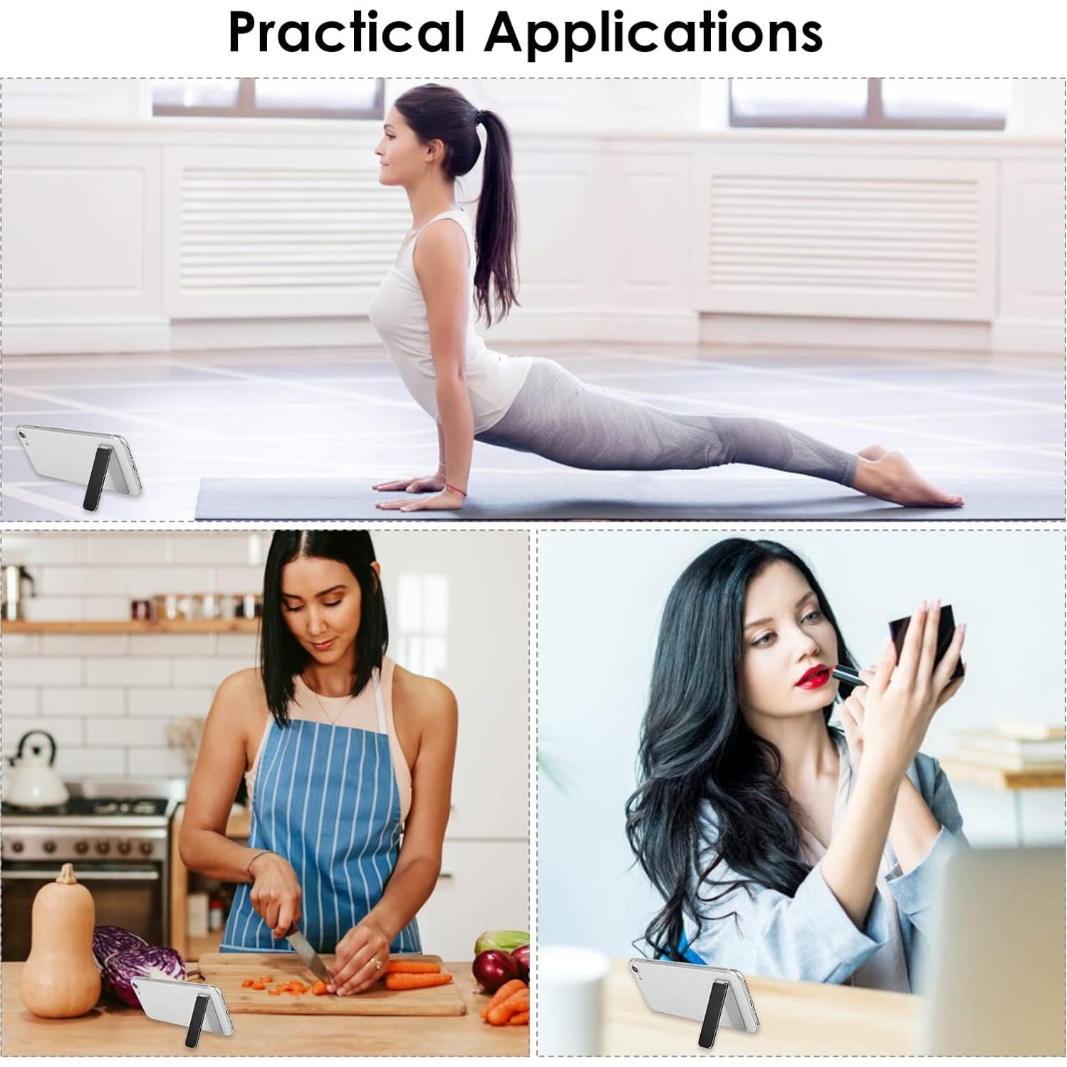 Soporte Plegable para Teléfono TIESOME Negro Ajustable 5.79cm