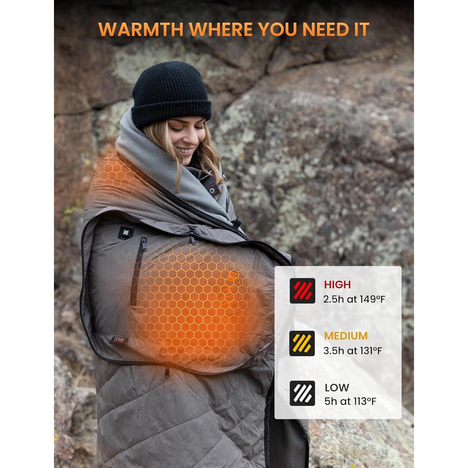 Manta Calentada Zonli Z-Walk Gris Oscuro 127x160 cm