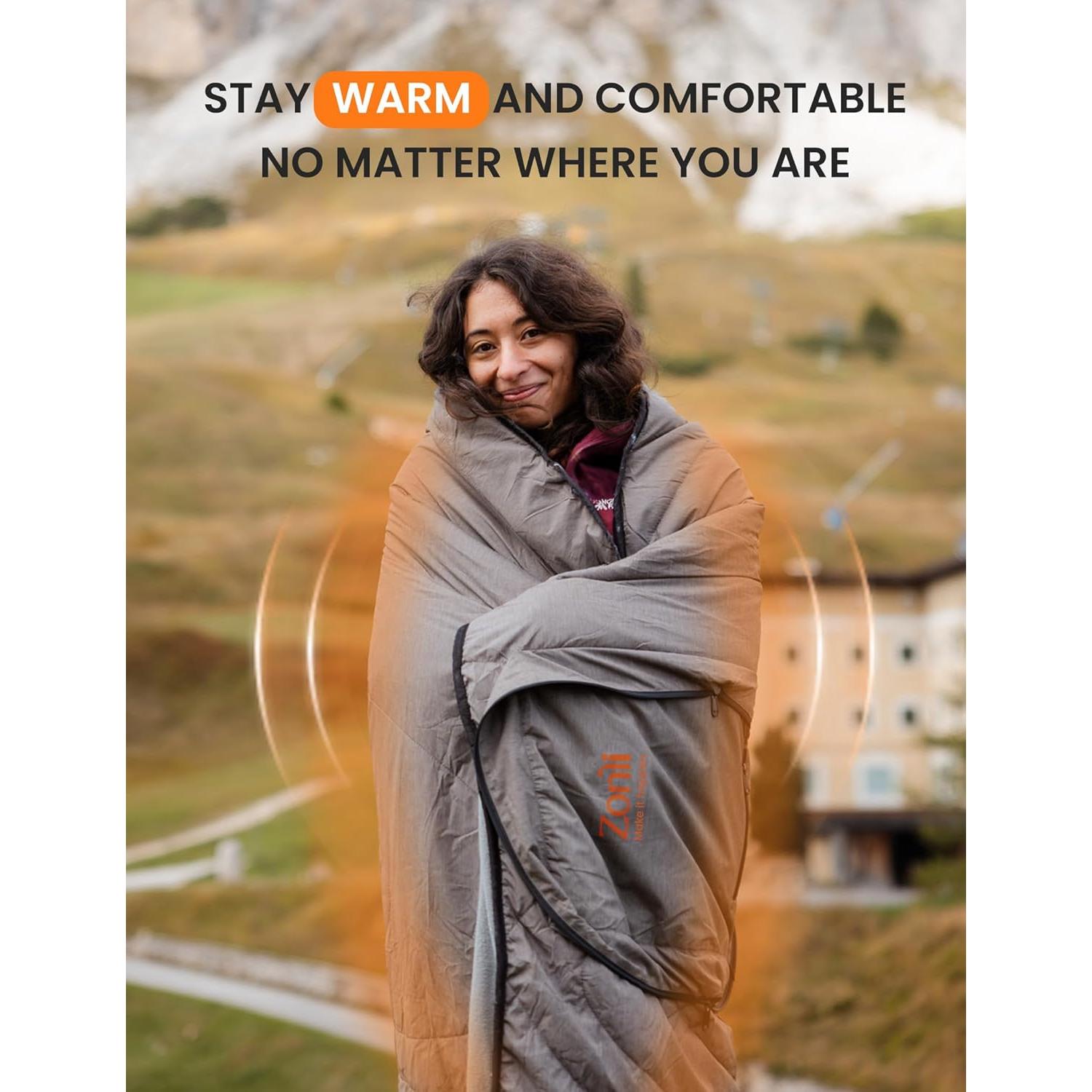 Manta Calentada Zonli Z-Walk Gris Oscuro 127x160 cm